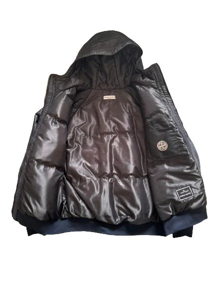 Stone Island Leather Down Jacket - XXL - Image 2