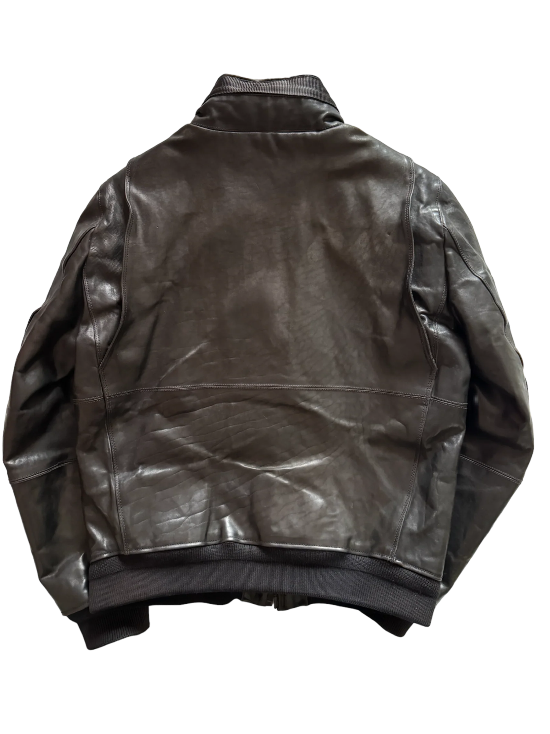 Stone Island Leather Jacket - Medium - Image 4