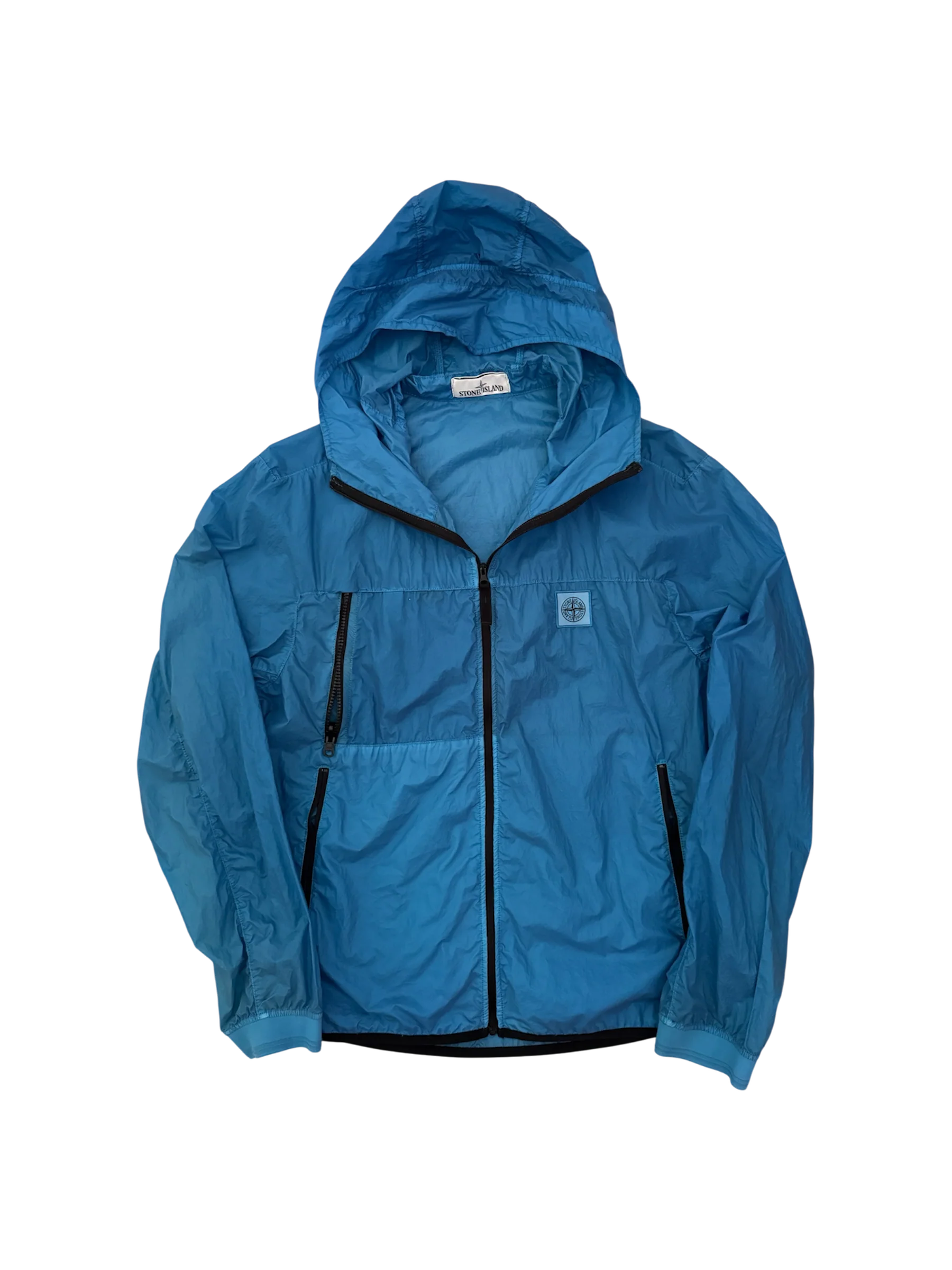 Stone Island Light Blue 'Lamy Velour' Jacket - Medium