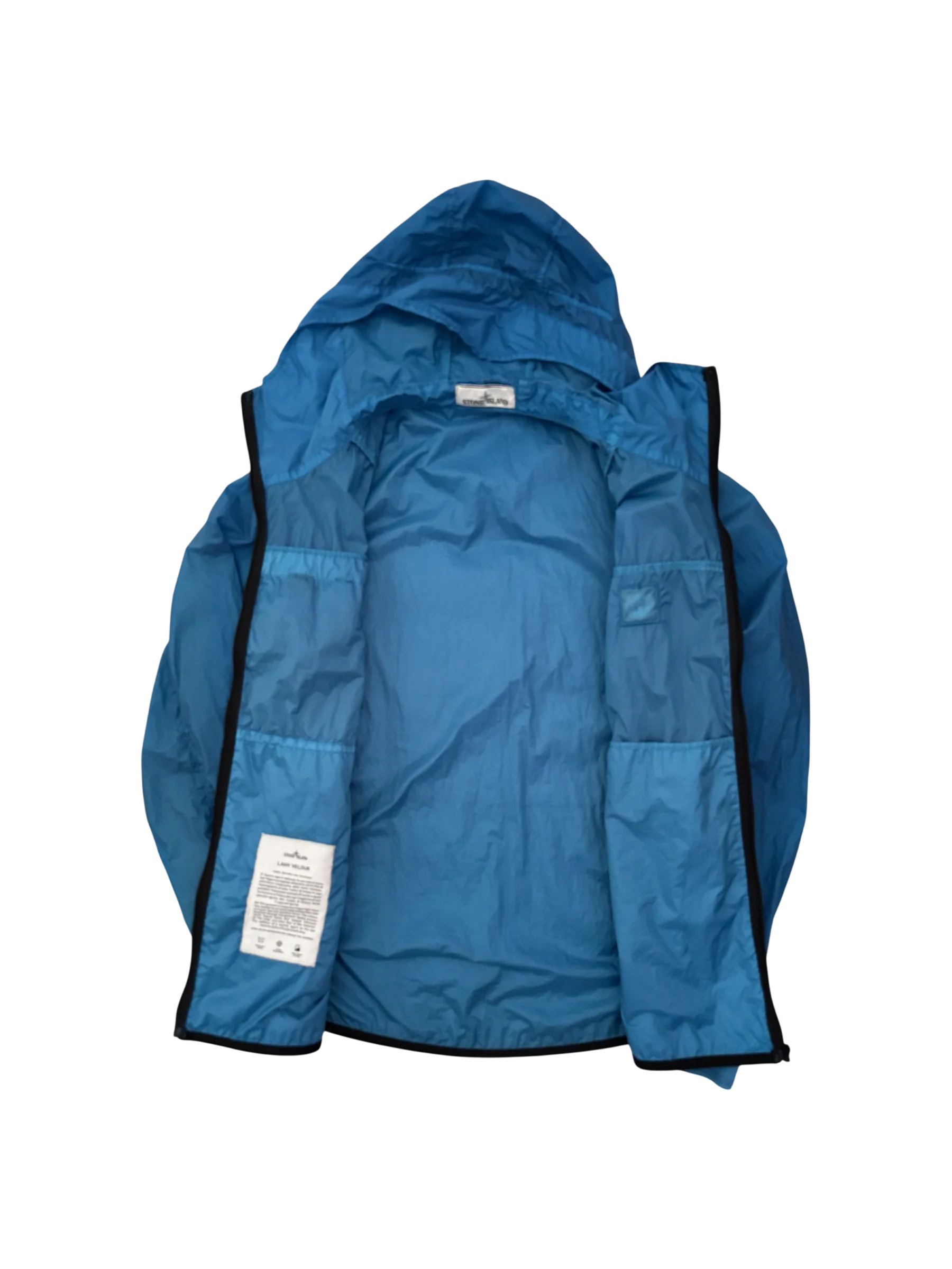 Stone Island Light Blue 'Lamy Velour' Jacket - Medium - Image 2