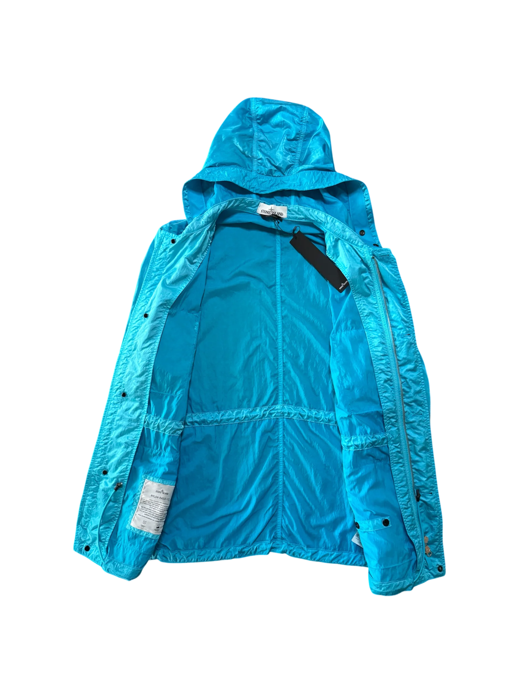 Stone Island Light Blue 'Nylon Raso' Jacket - Medium - Image 2