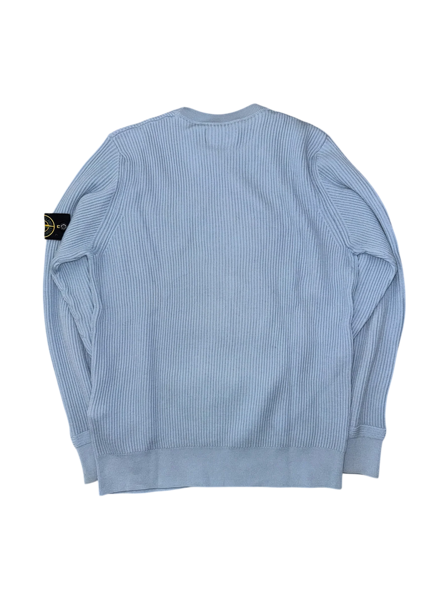 Stone Island 2024 Light Blue Wool Crewneck - Large - Image 2