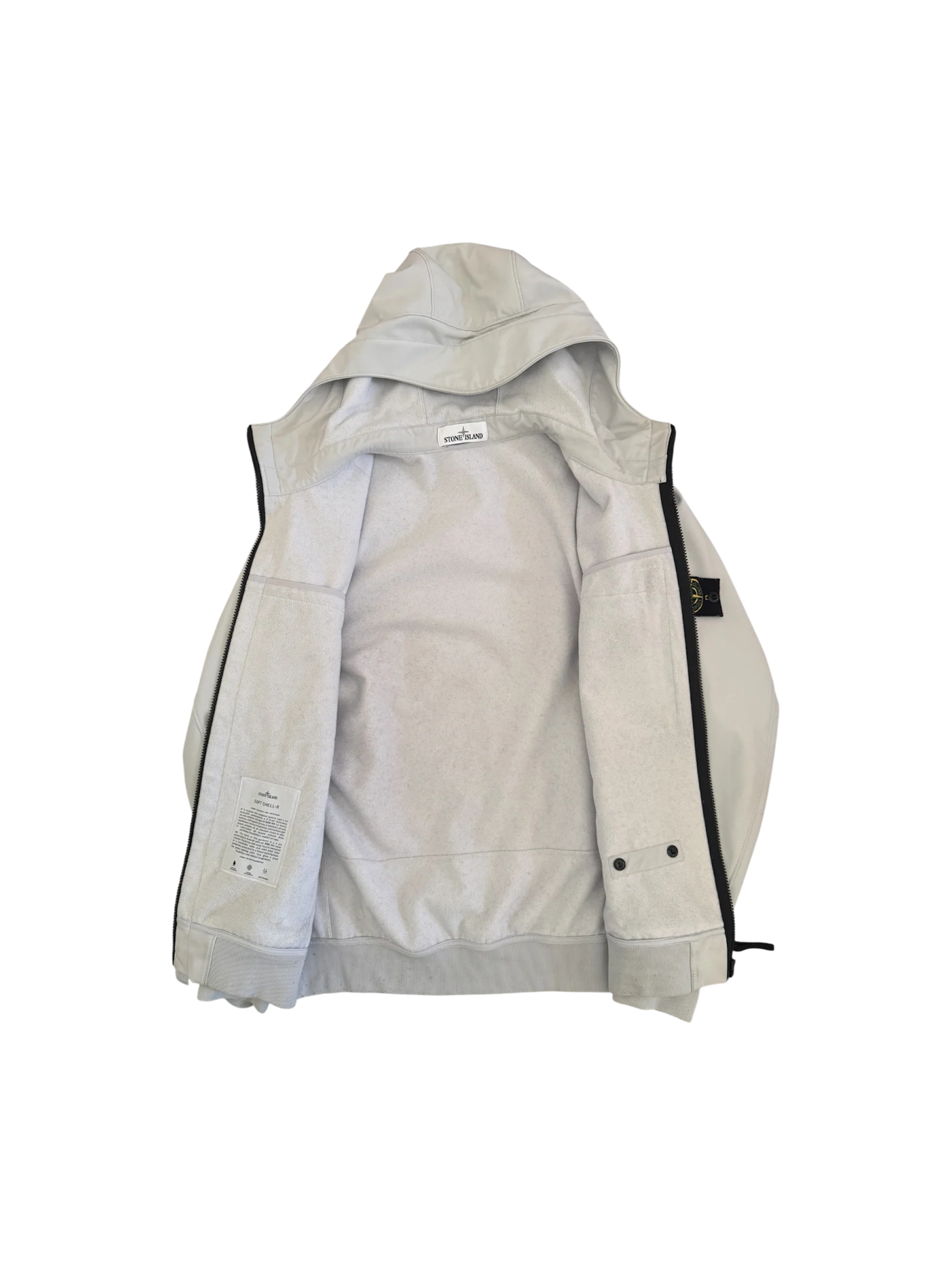 Stone Island Light Grey 'Soft Shell' Jacket - Large - Image 2