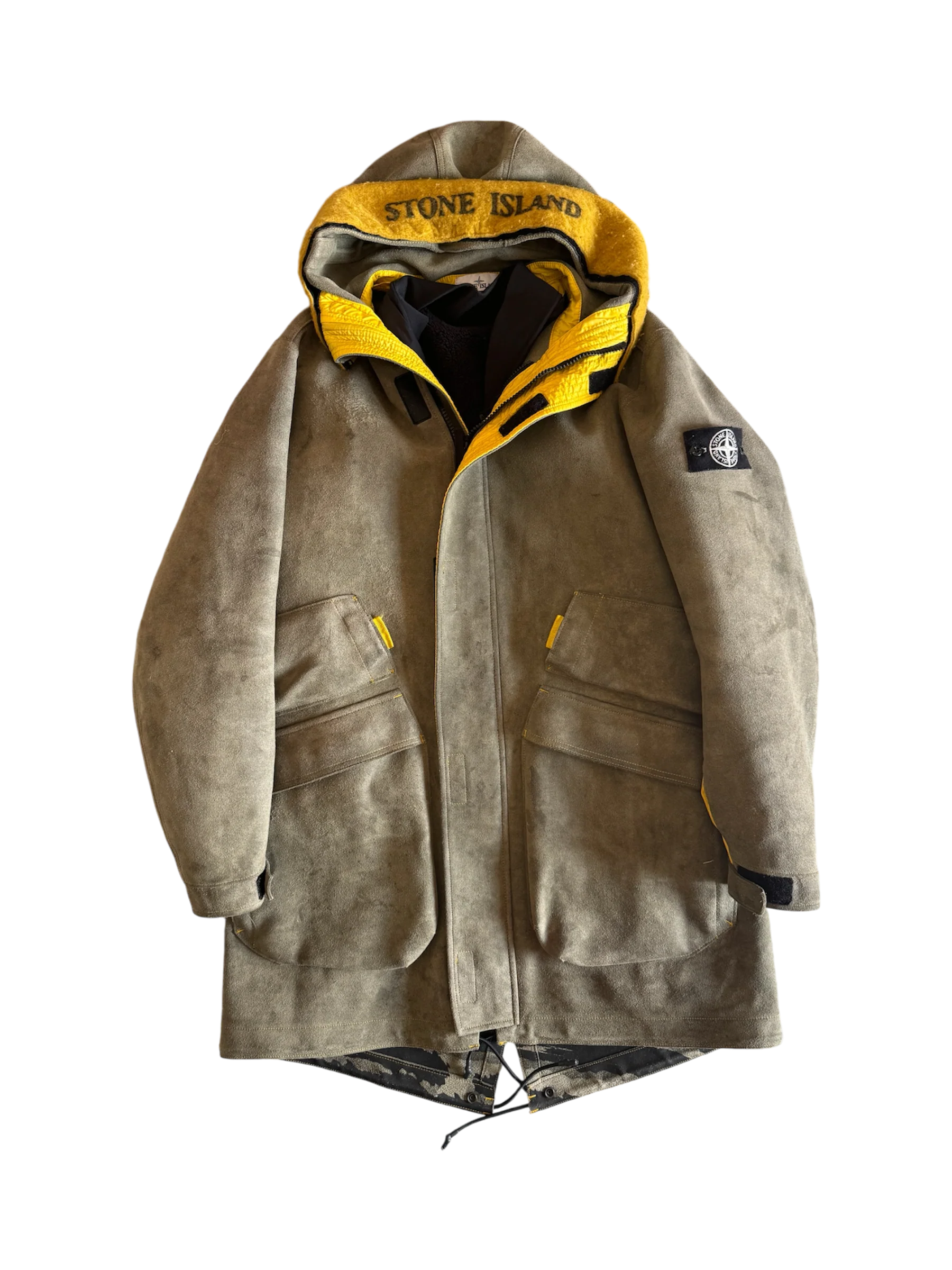 Stone Island 'Man Made Suede' Parka - Large