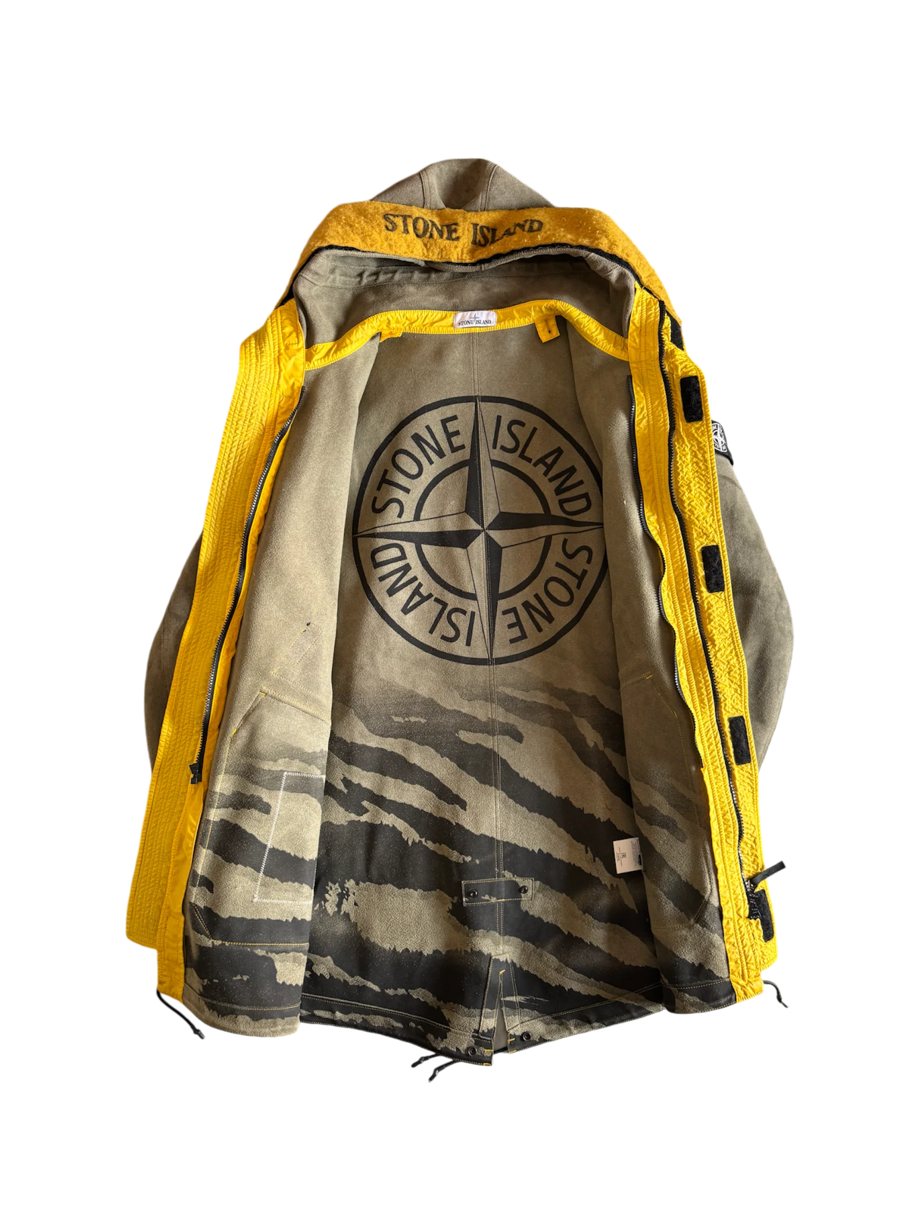 Stone Island 'Man Made Suede' Parka - Large - Image 3