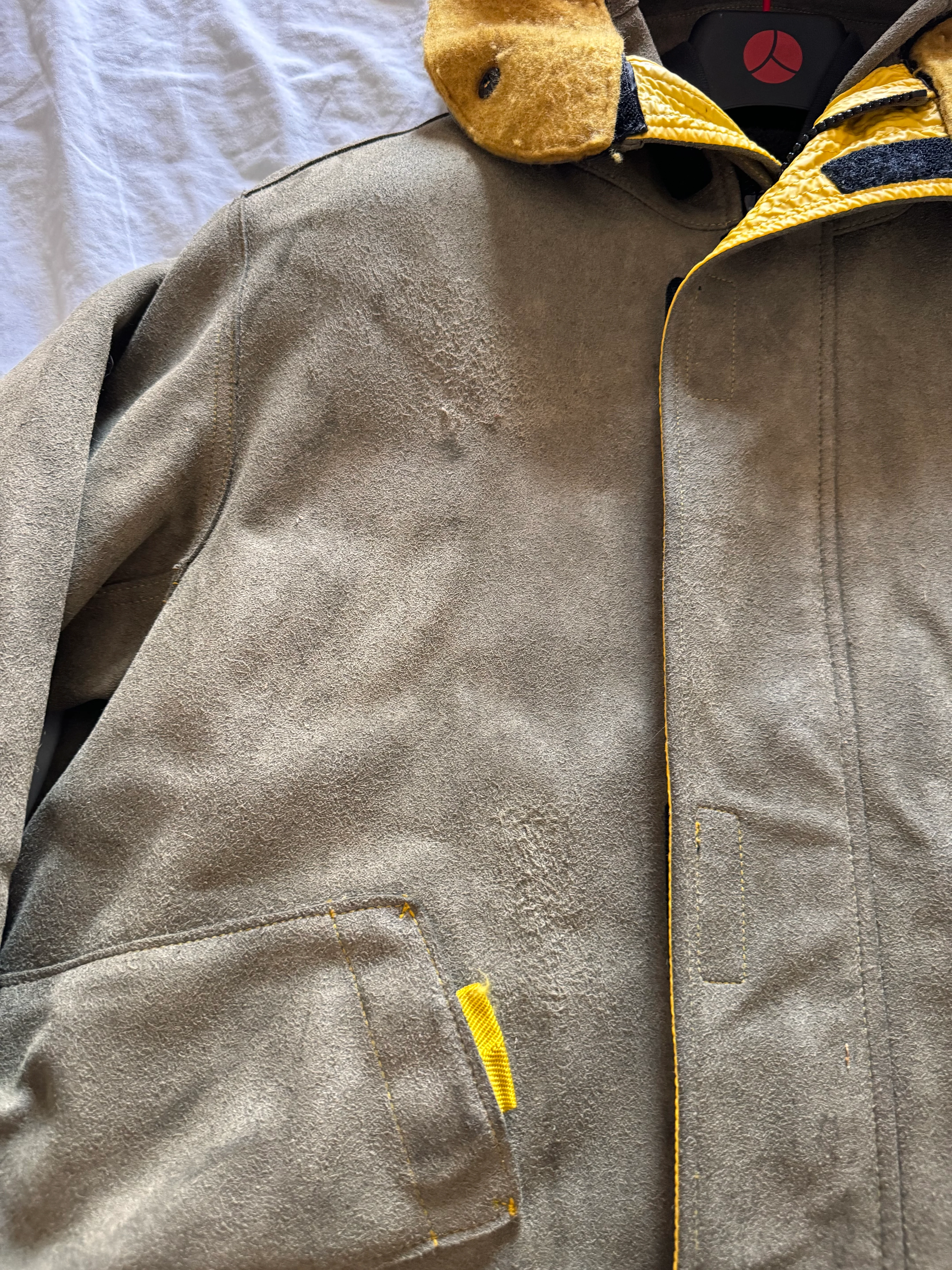 Stone Island 'Man Made Suede' Parka - Large - Image 4