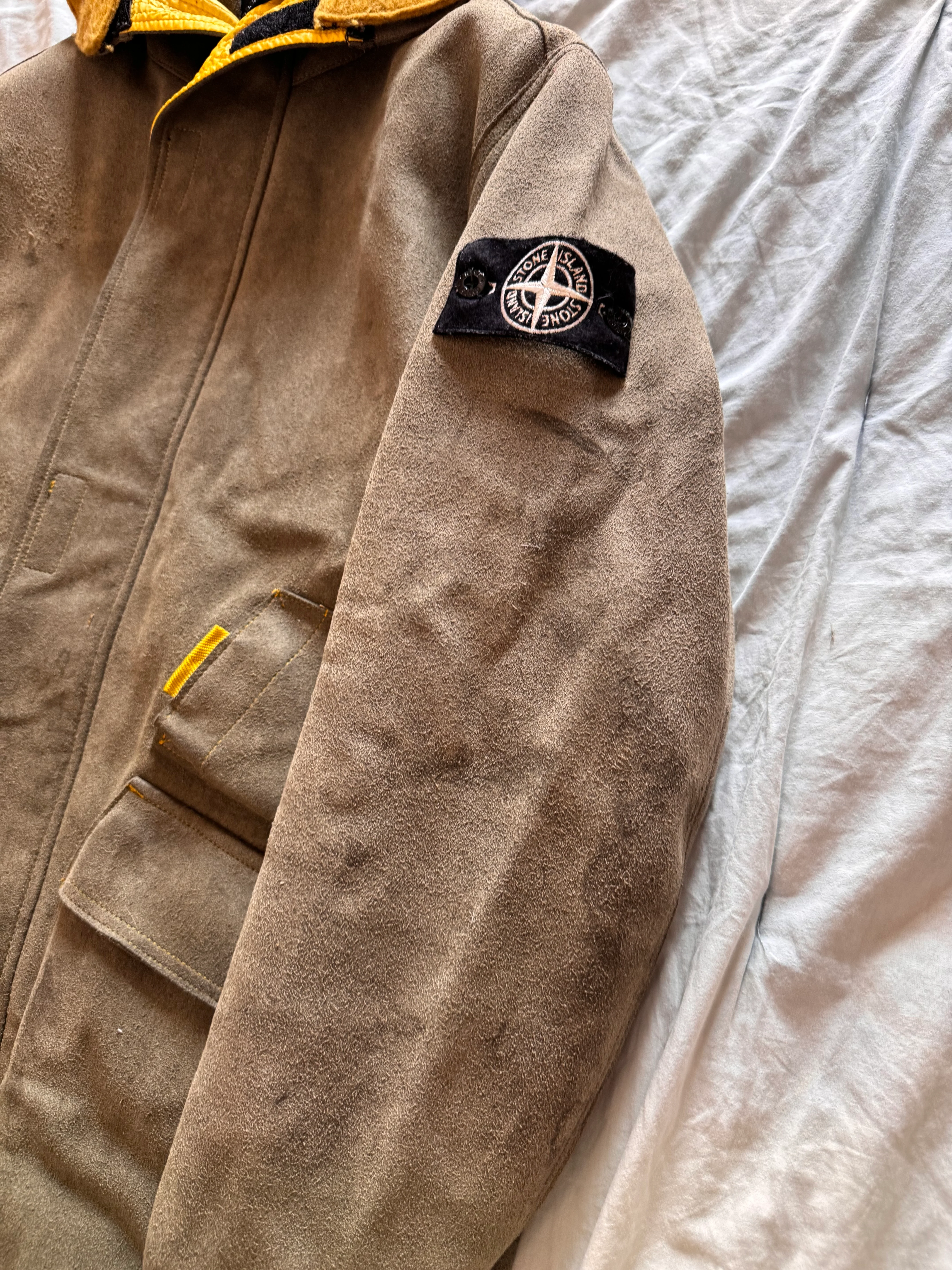 Stone Island 'Man Made Suede' Parka - Large - Image 6