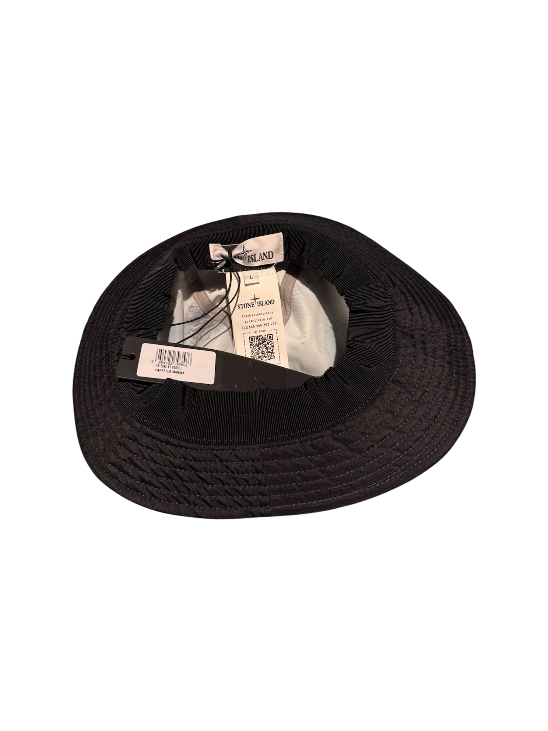 Stone Island Marina Black Reversible Goretex Hat - Large - Image 3