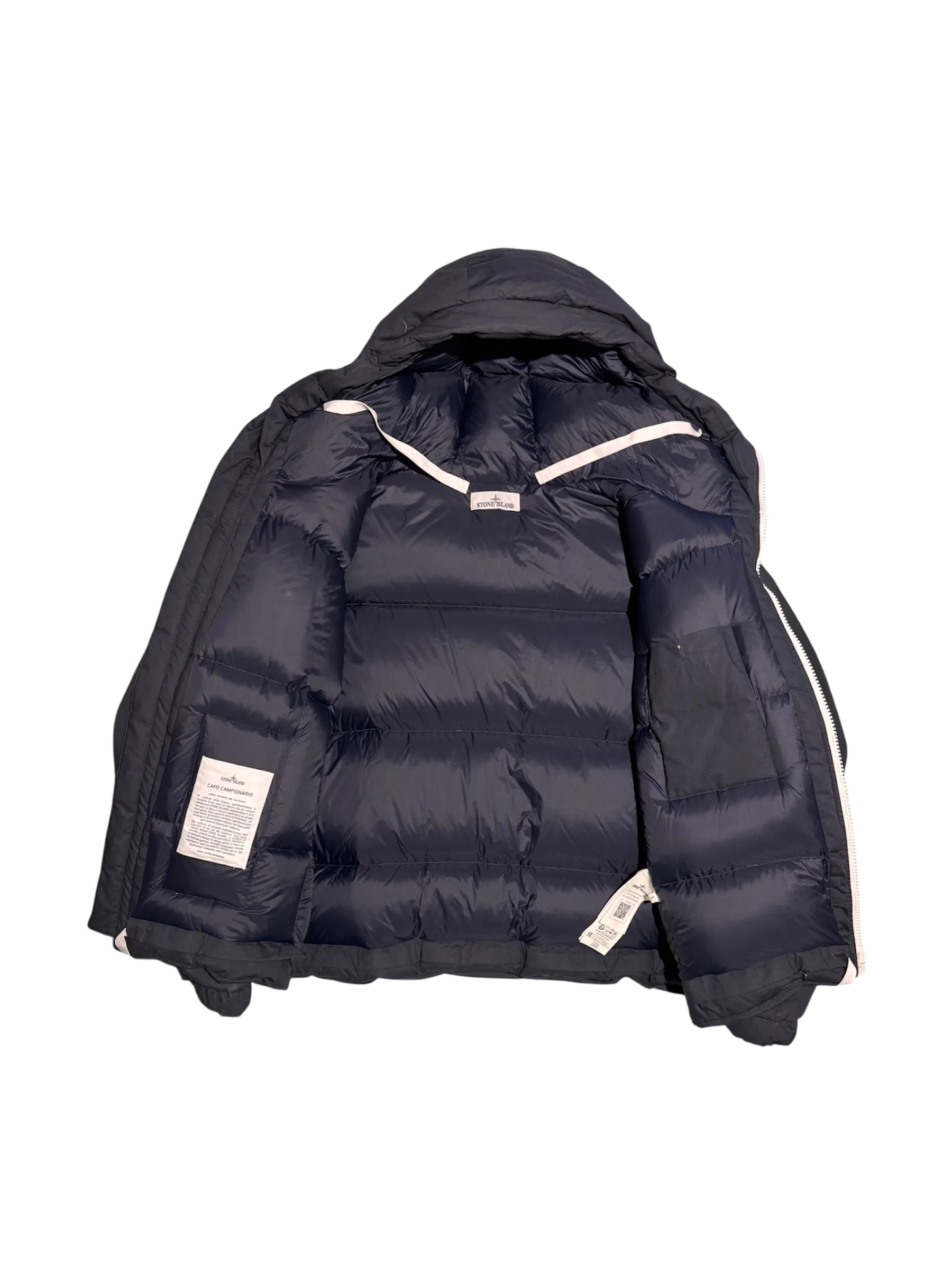 Stone Island Marina 'Rubber Wax Poplin' Puffer - Large - Image 2
