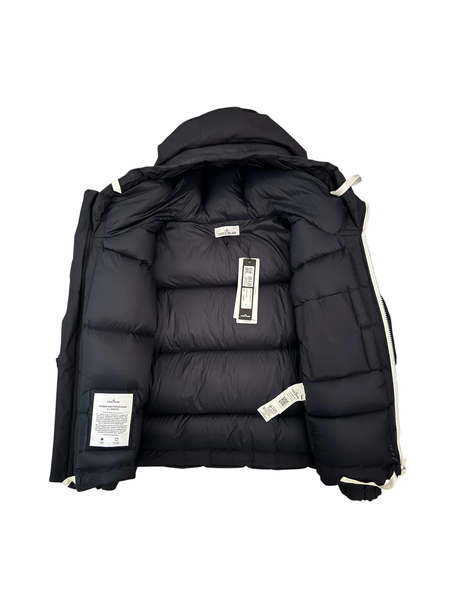 Stone Island Marina 'Rubber Wax Poplin' Puffer - Medium - Image 2