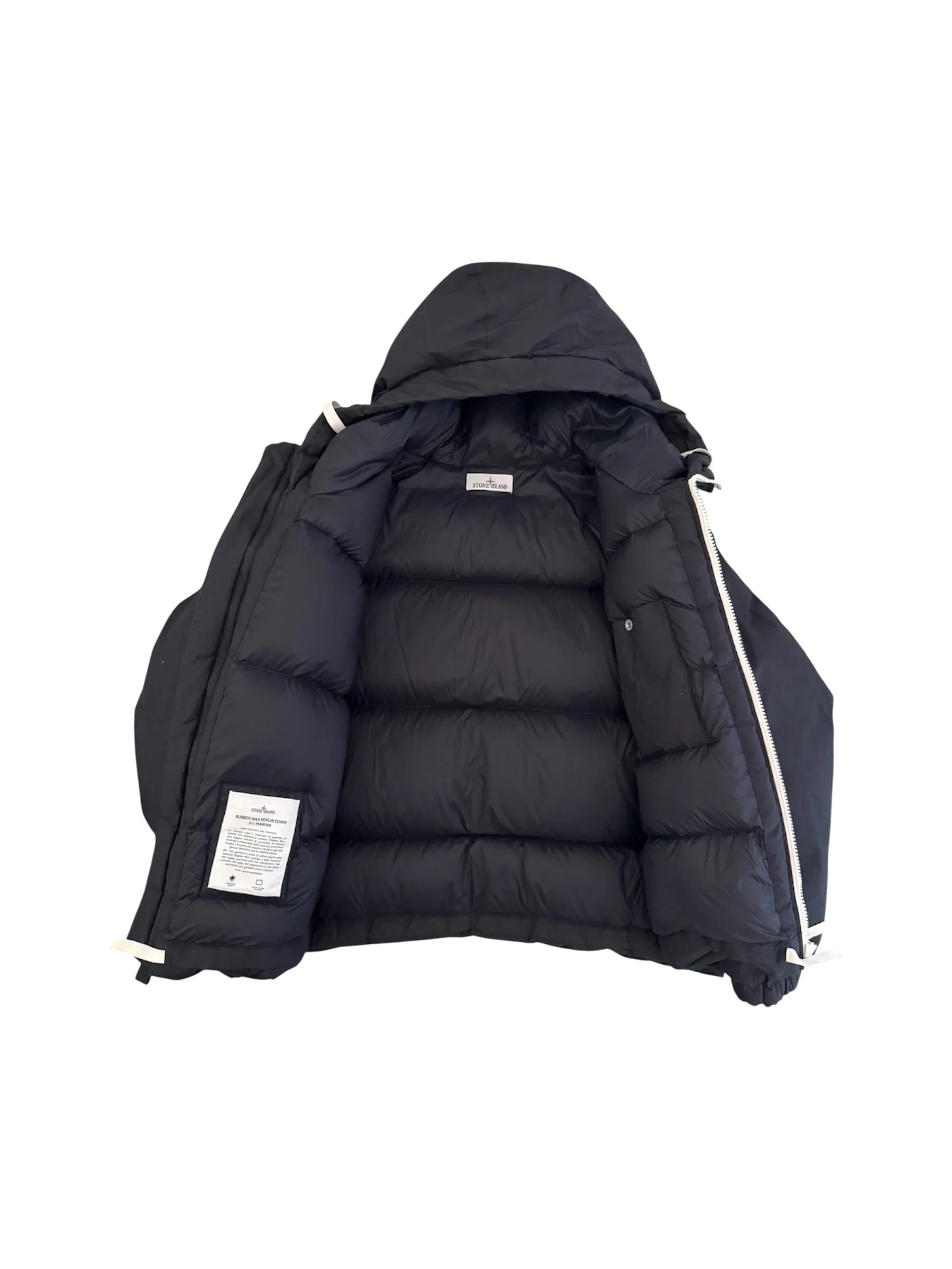 Stone Island Marina 'Rubber Wax Poplin' Puffer - XL - Image 2