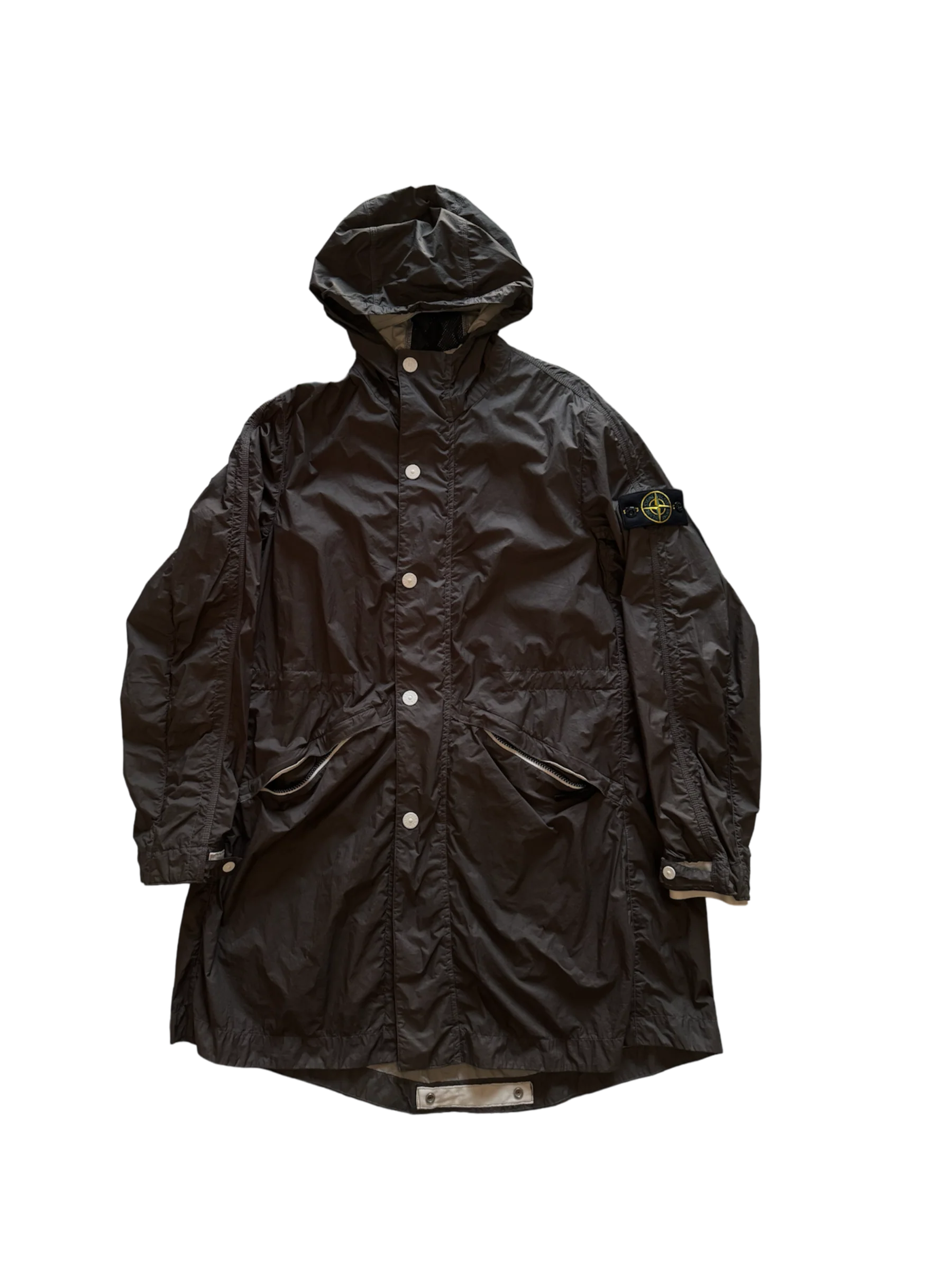 Stone Island Grey 'Membrana TC' Parka - XL