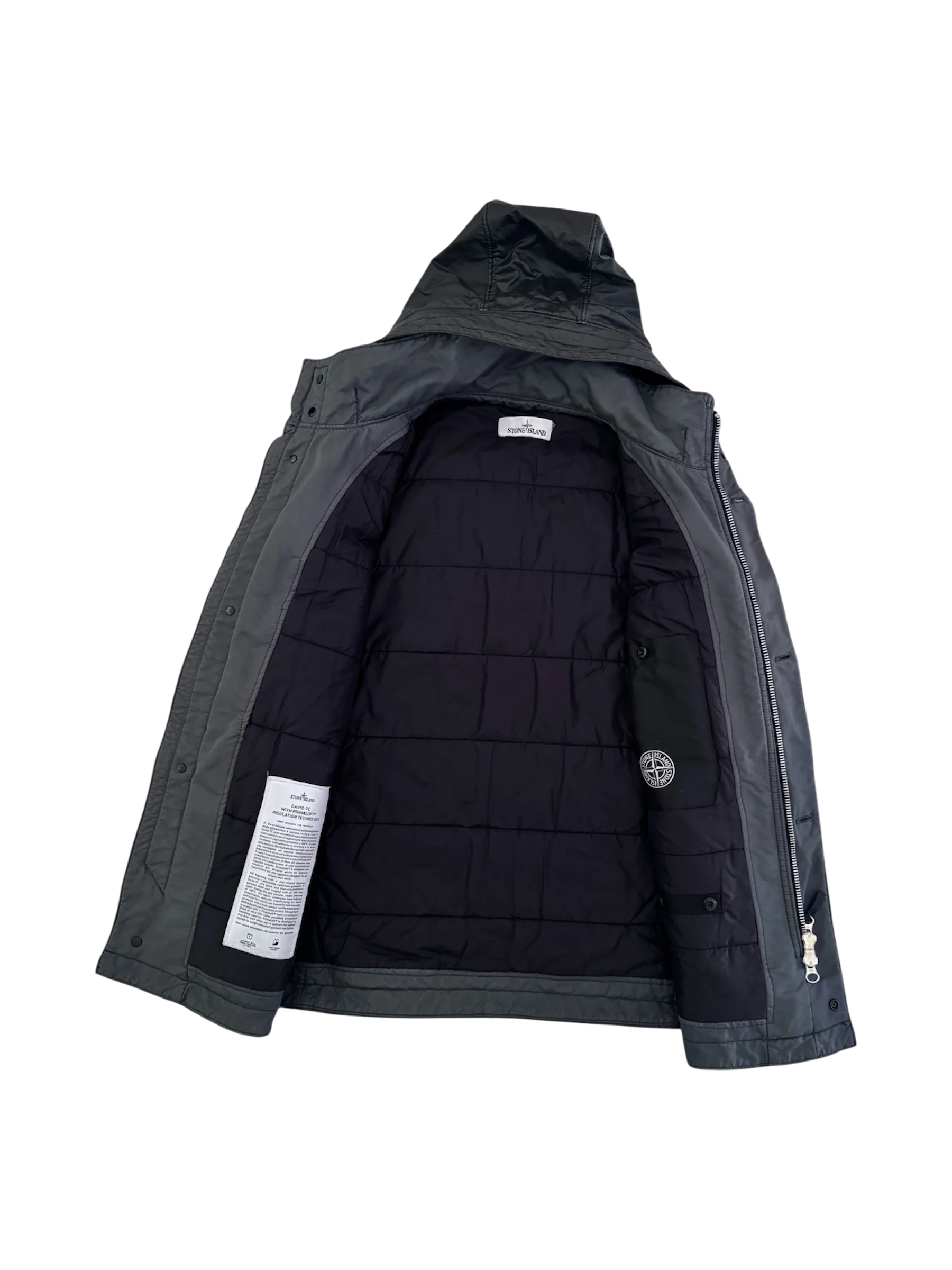 Stone Island Grey 'David TC Primaloft' Parka - Small - Image 2