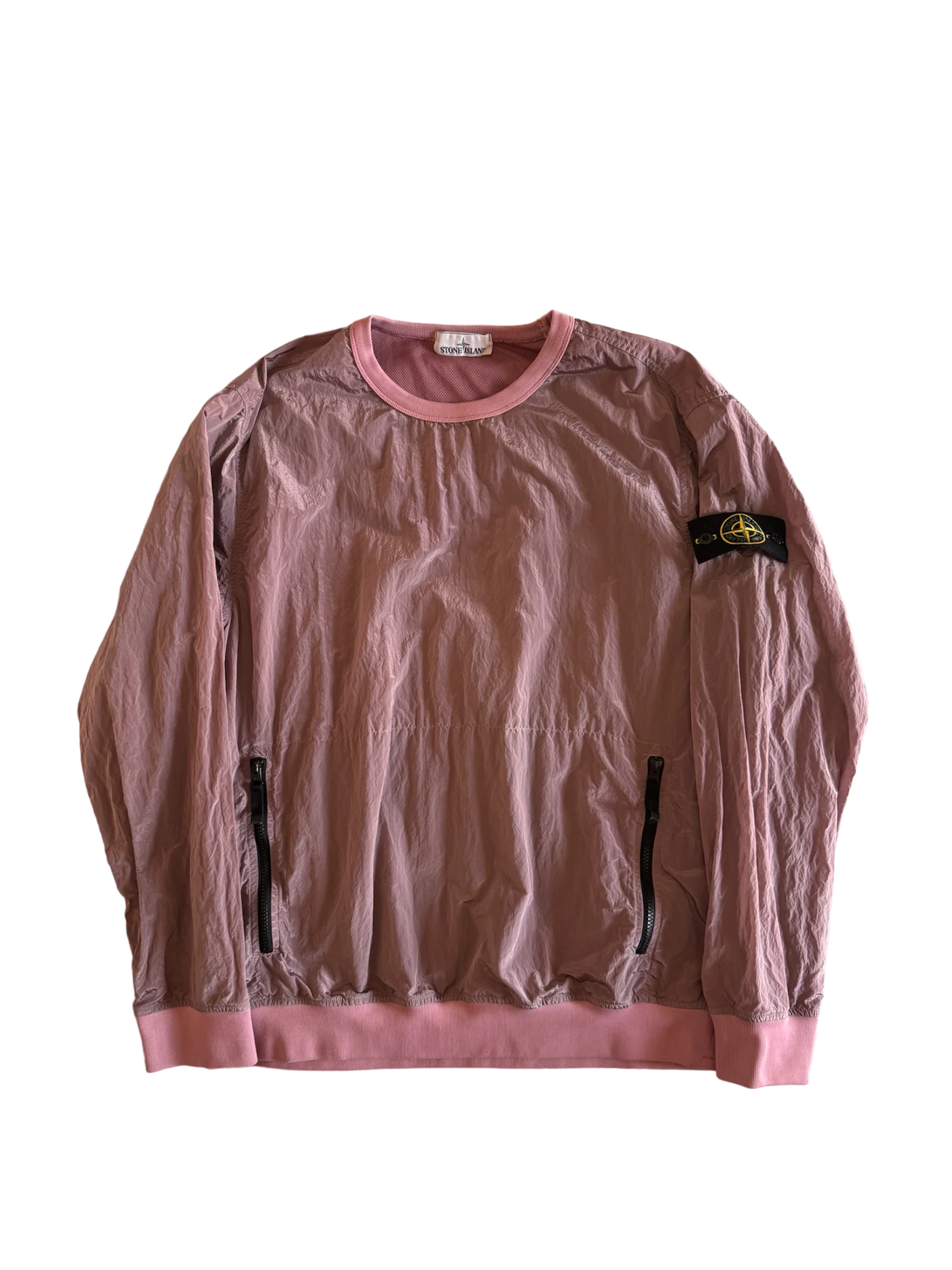 Stone Island Pink 'Nylon Metal' Crewneck - XL