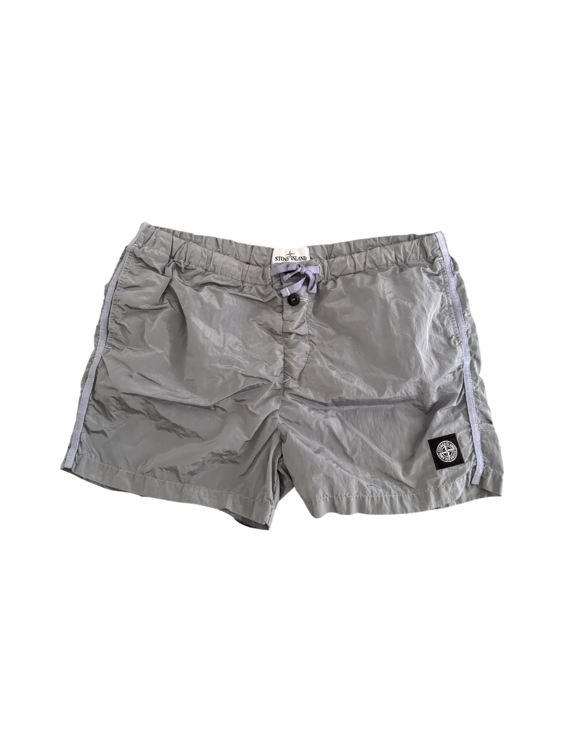 Stone Island Nylon Metal Grey Swim Shorts - Large