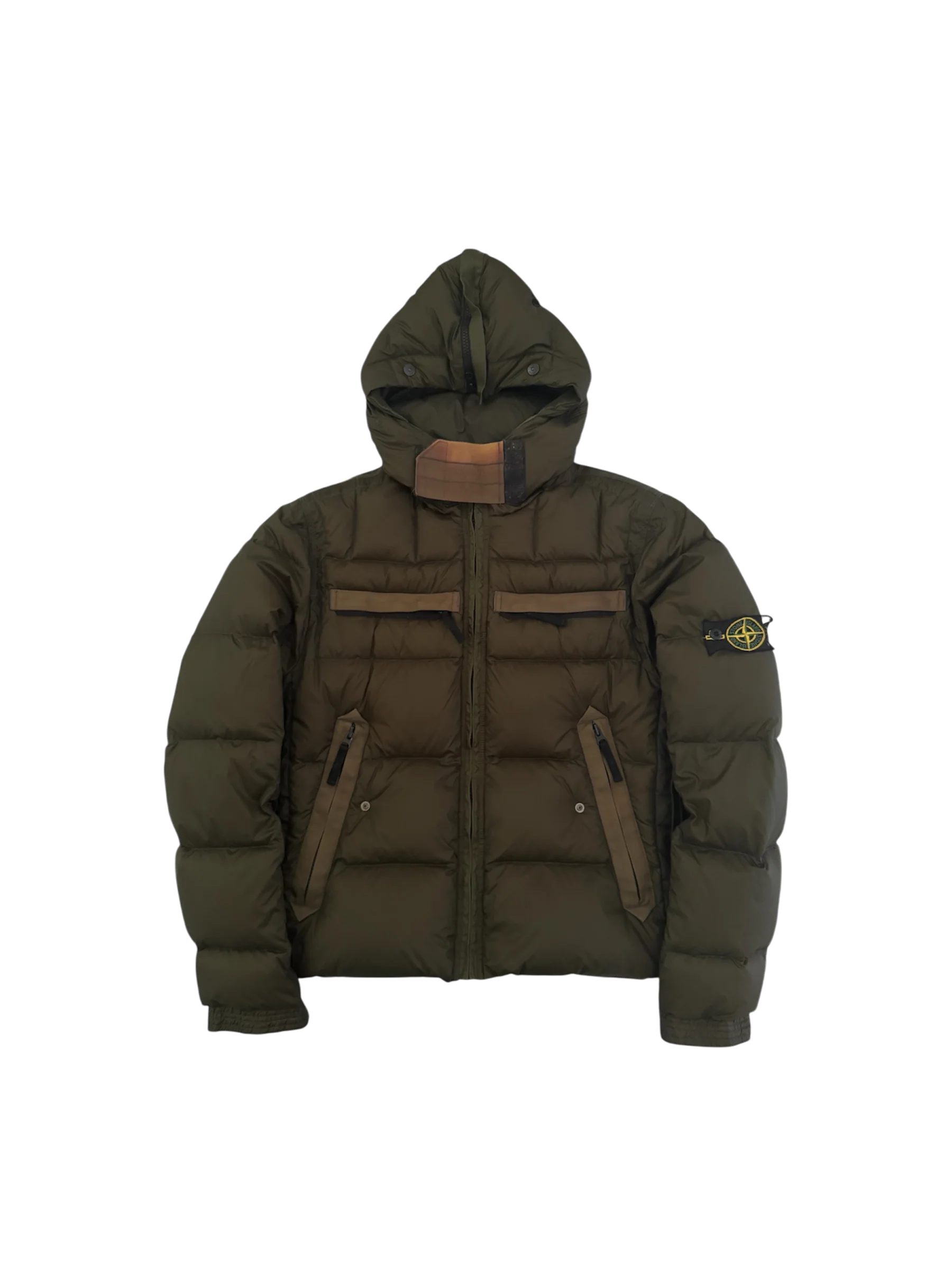 Stone Island 'Opaque Nylon Tela Mesh Badge' Puffer - Large