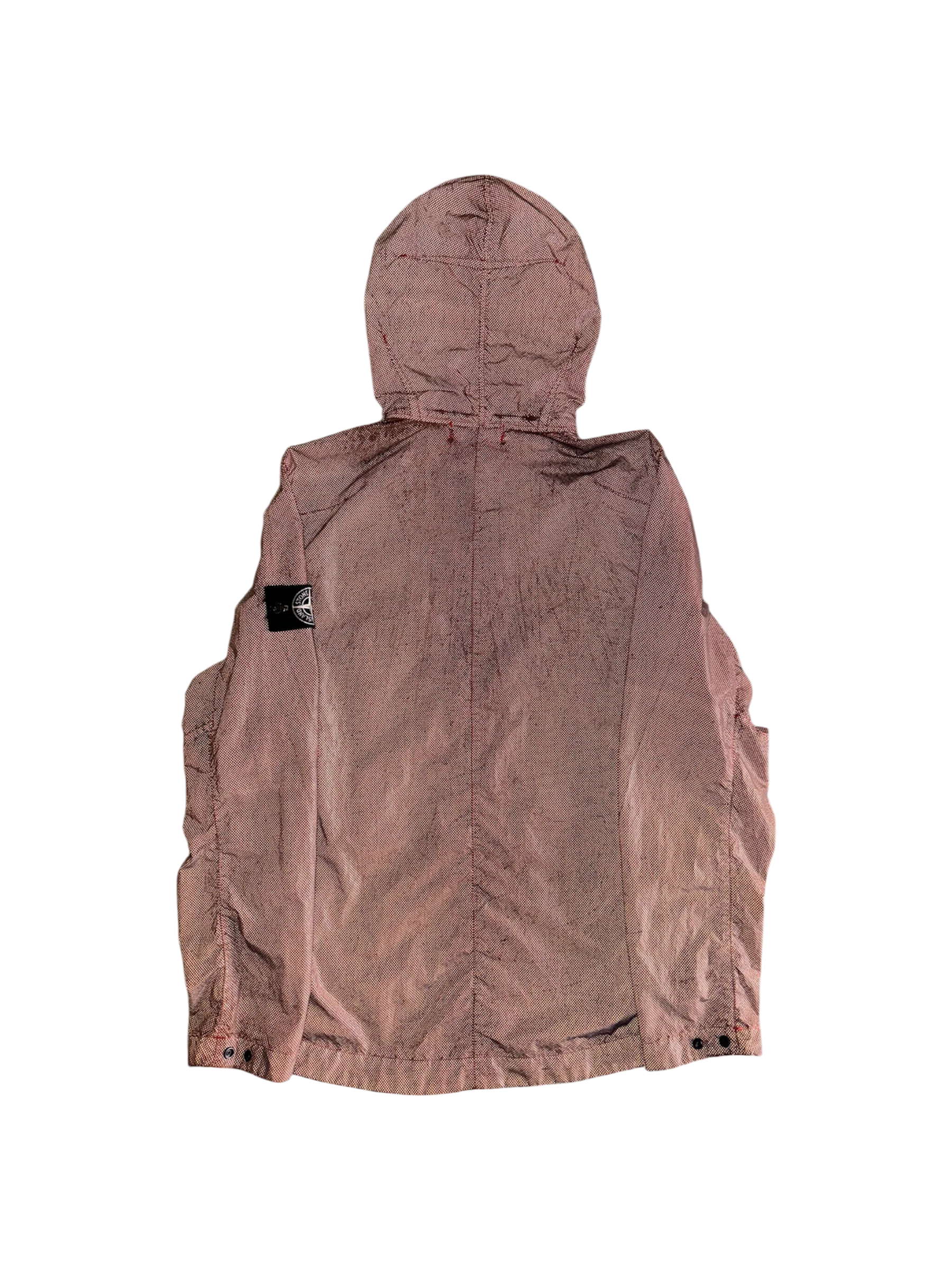 Stone Island Orange 'Pixel Reflective' Hooded Jacket - Medium - Image 5