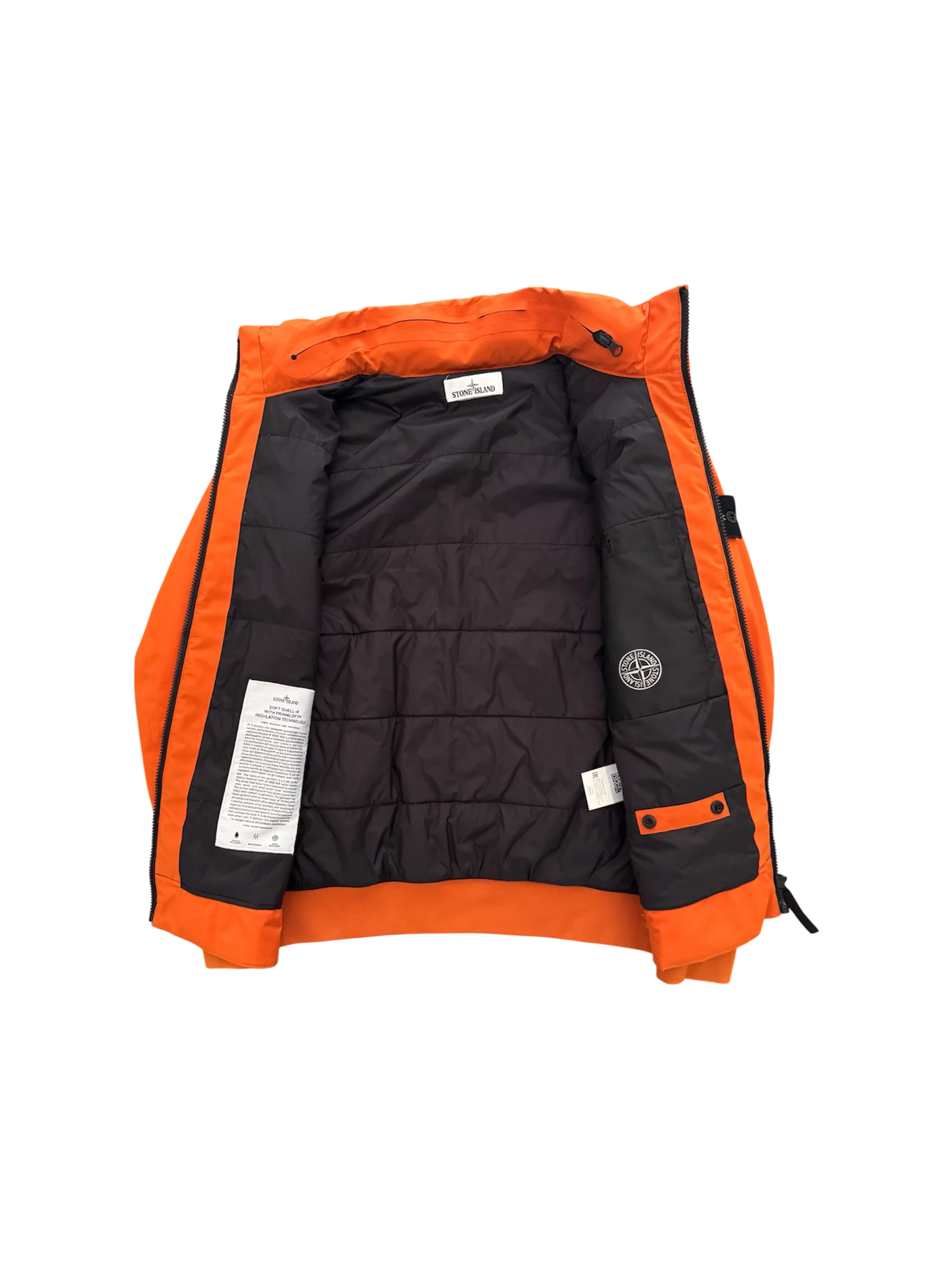Stone Island Orange 'Soft Shell Primaloft Insulation' Jacket - Small - Image 3