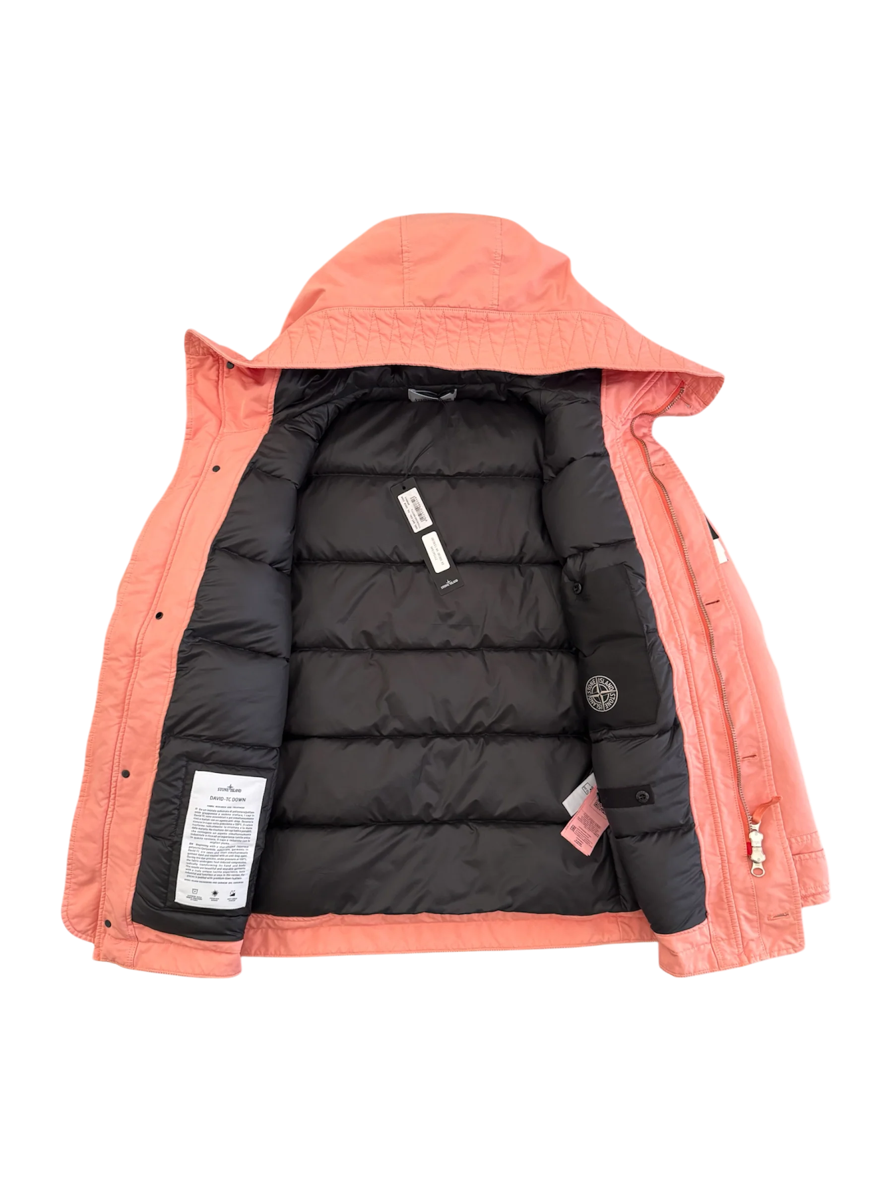 Stone Island Peach 'David TC Down' Jacket - Large - Image 2