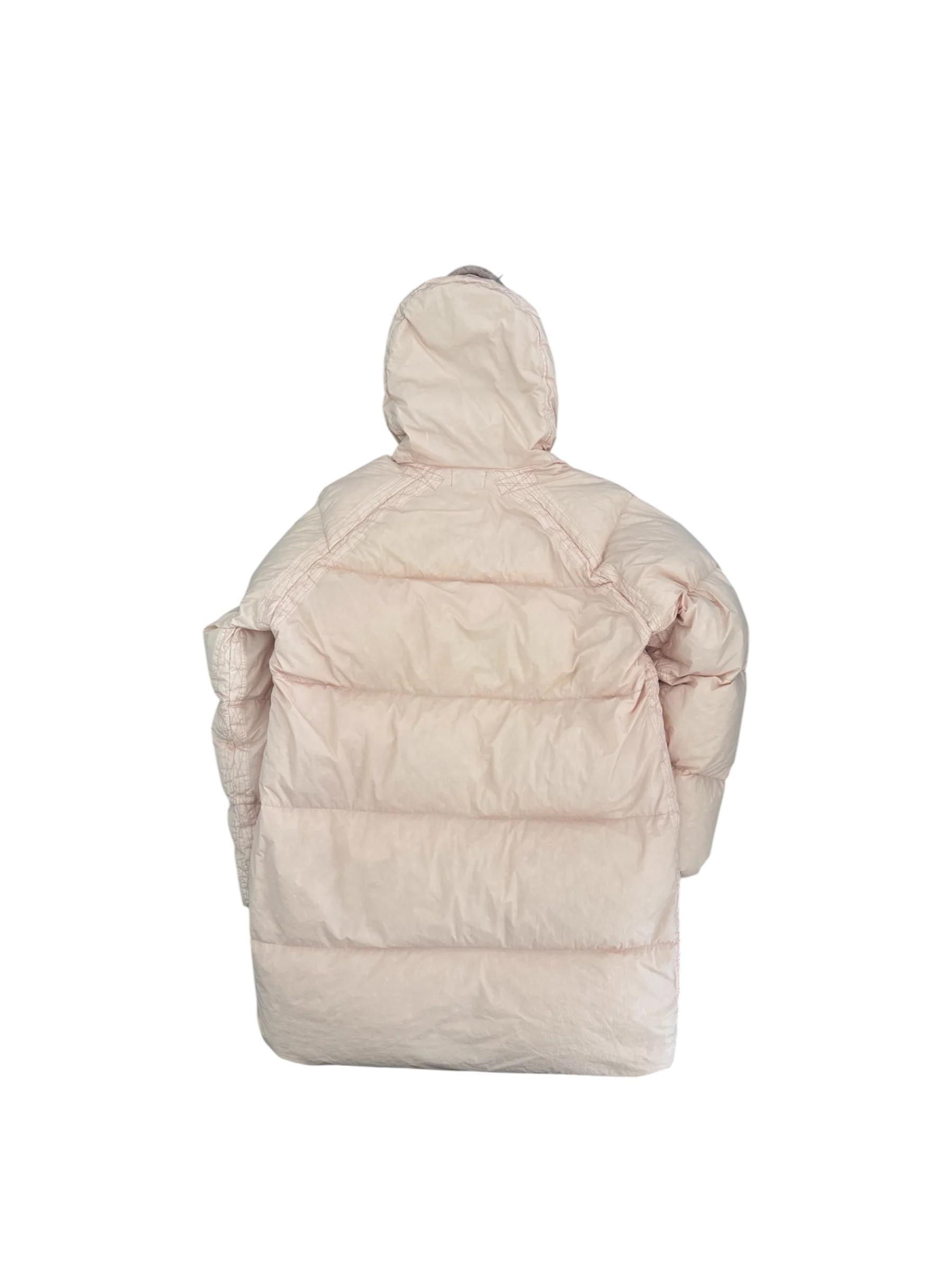 Stone Island Pink 'Crinkle Reps Ny Down' Parka Puffer - Large - Image 3