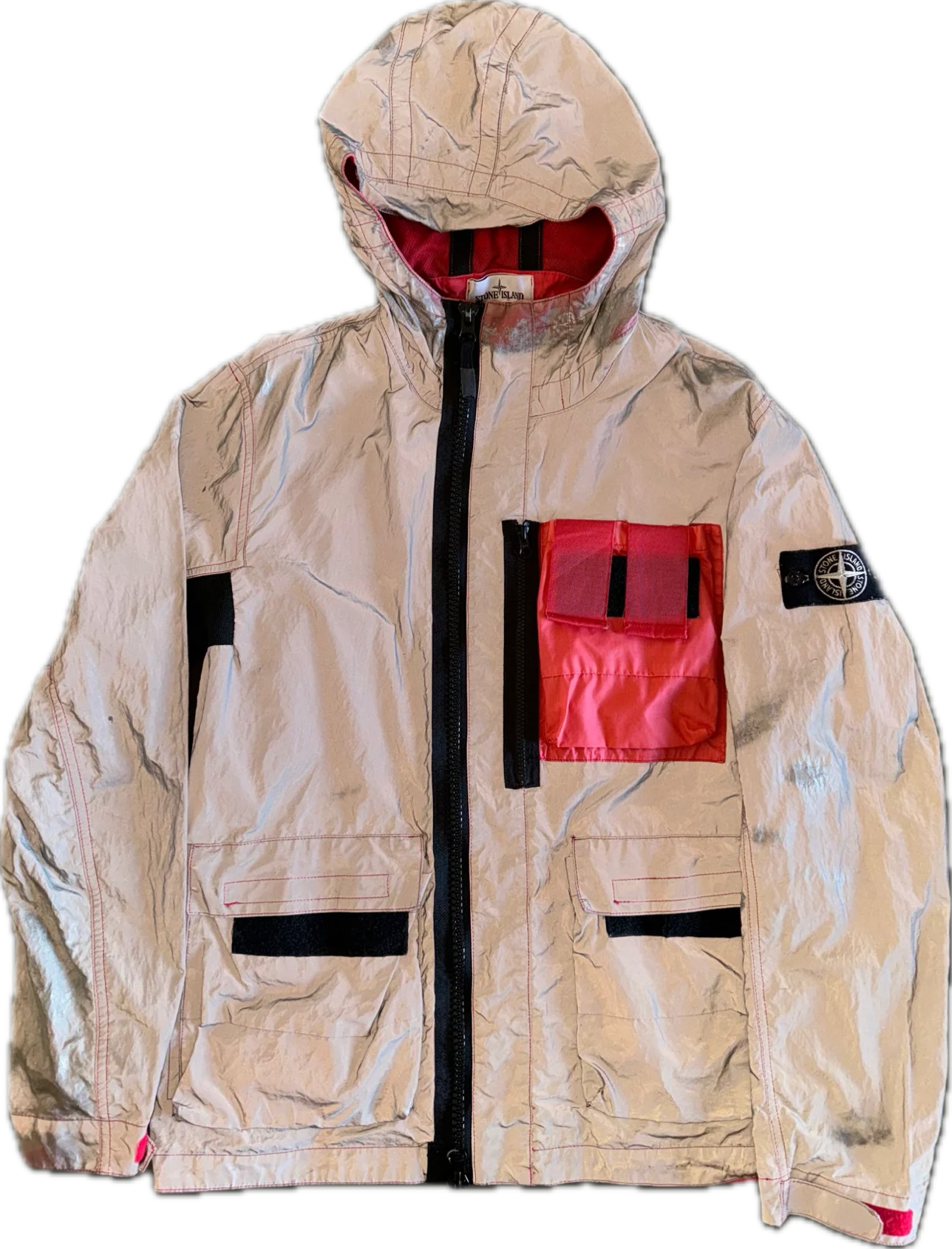 Stone Island ‘Plated Reflective With Mussola Gommata’ Jacket - Medium