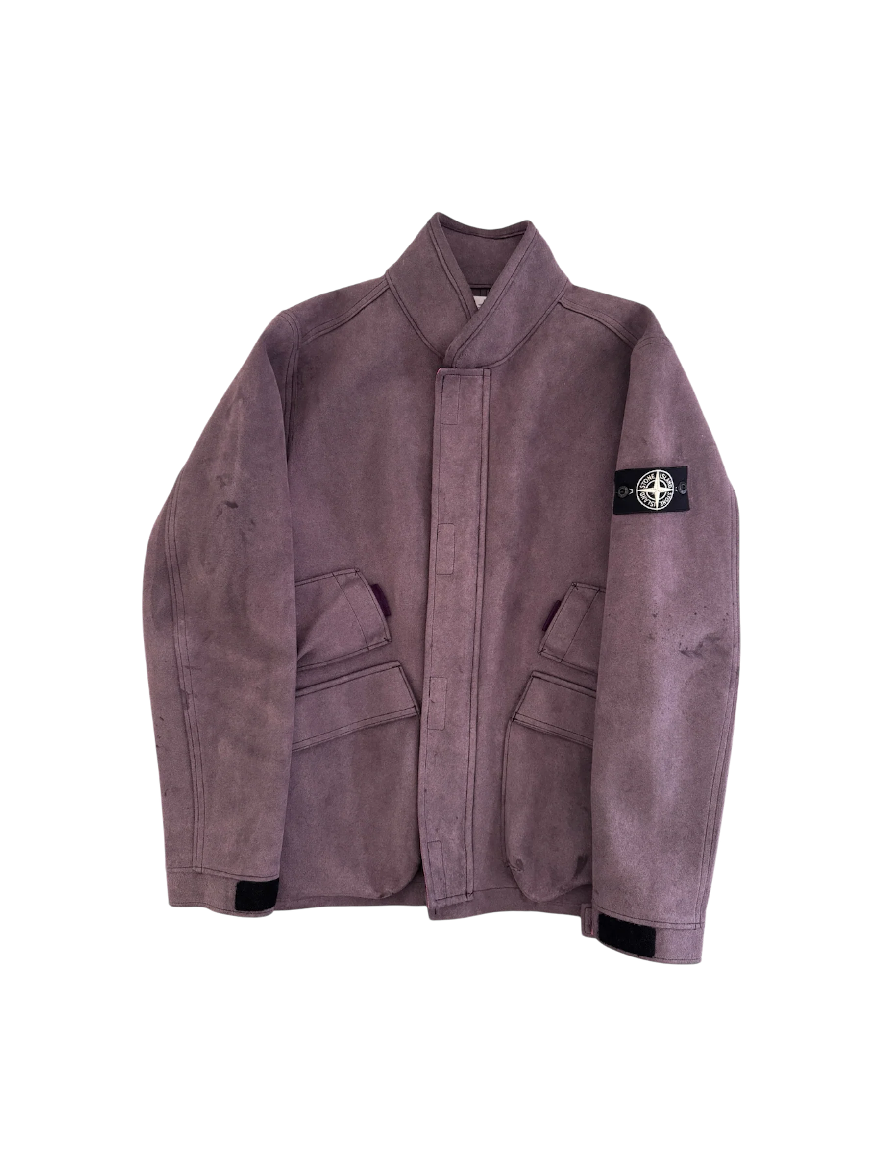 Stone Island Purple 'Man Made Suede' Jacket - Medium