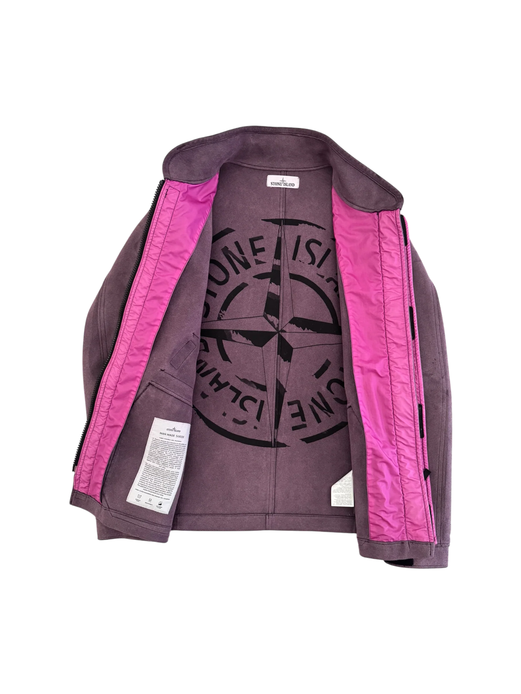 Stone Island Purple 'Man Made Suede' Jacket - Medium - Image 2