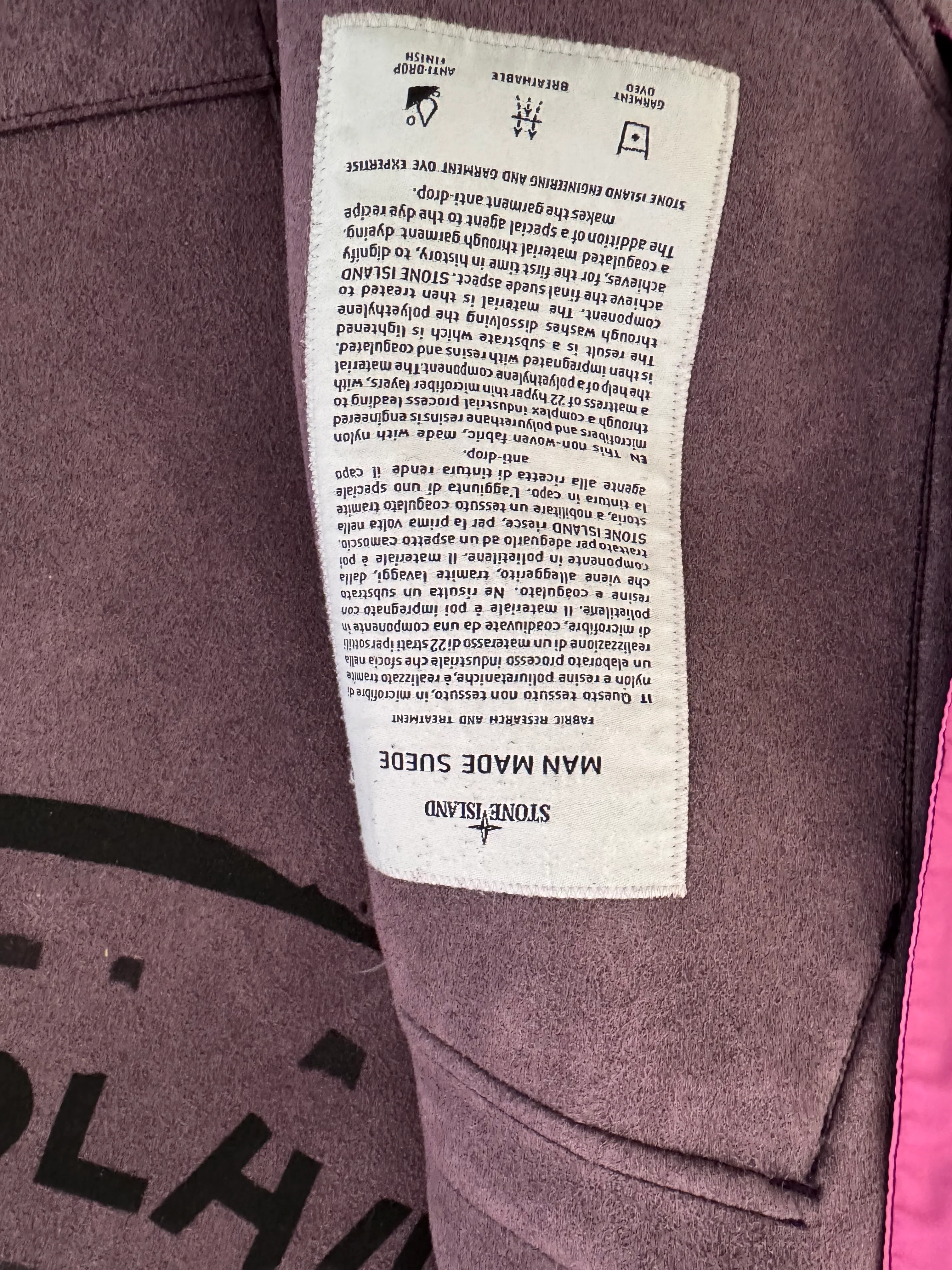 Stone Island Purple 'Man Made Suede' Jacket - Medium - Image 4
