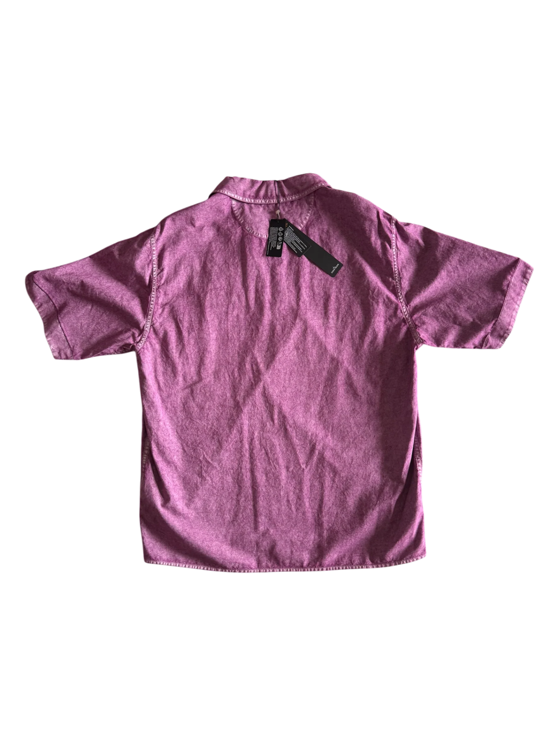 Stone Island Purple Reflective Spellout Marina Shirt - Medium - Image 2