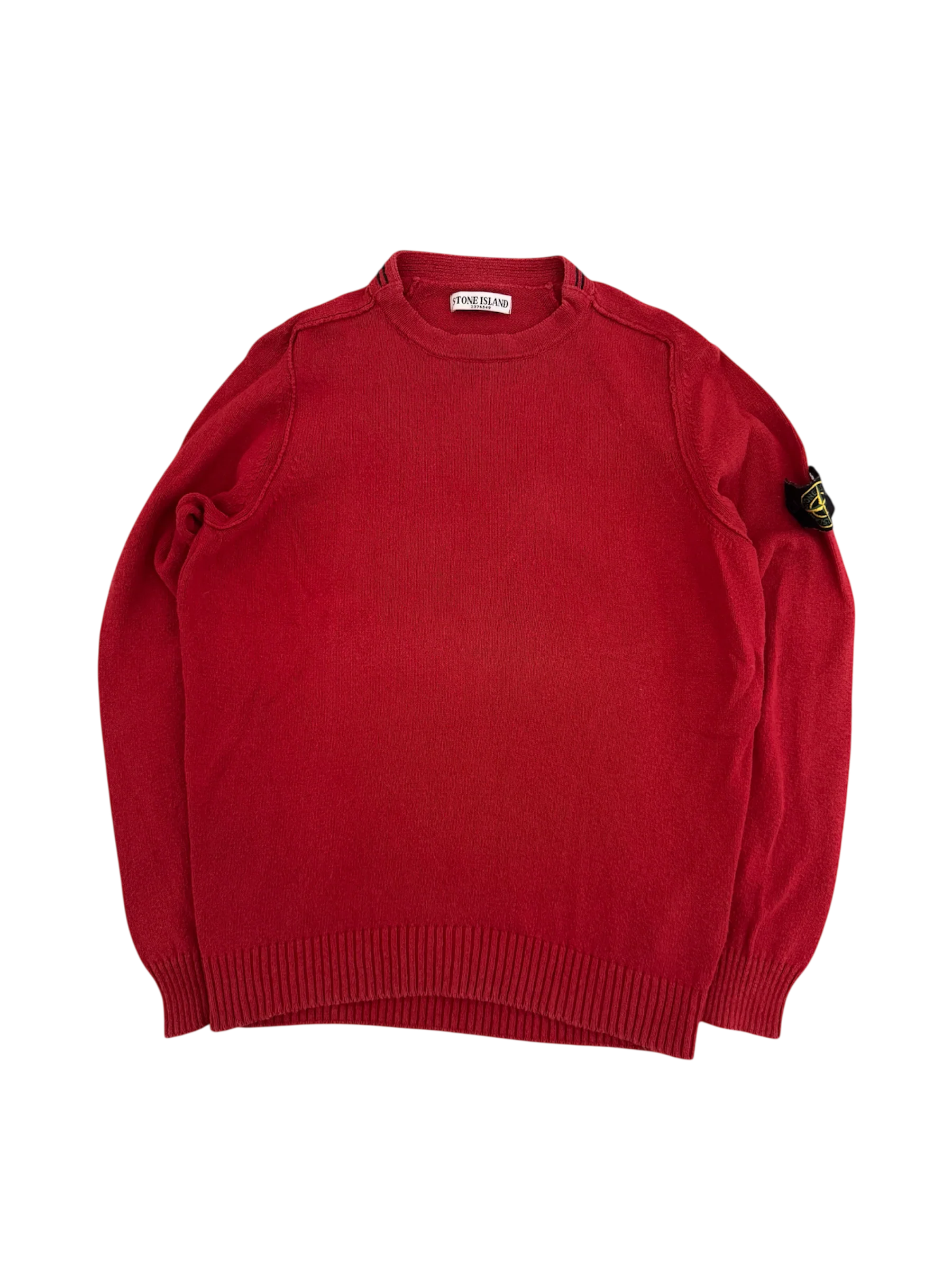 Stone Island Red Cotton Knit - Large