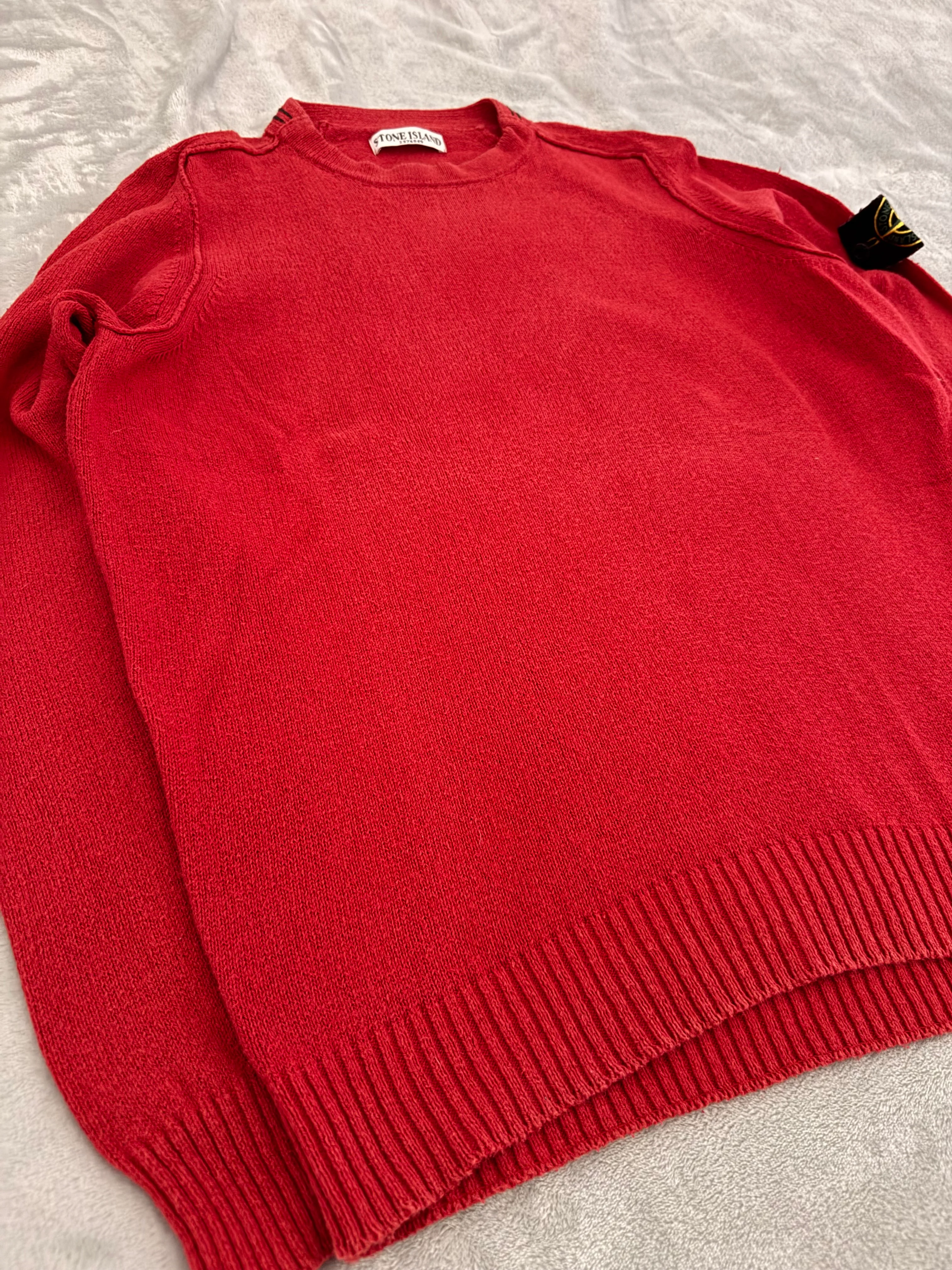 Stone Island Red Cotton Knit - Large - Image 3