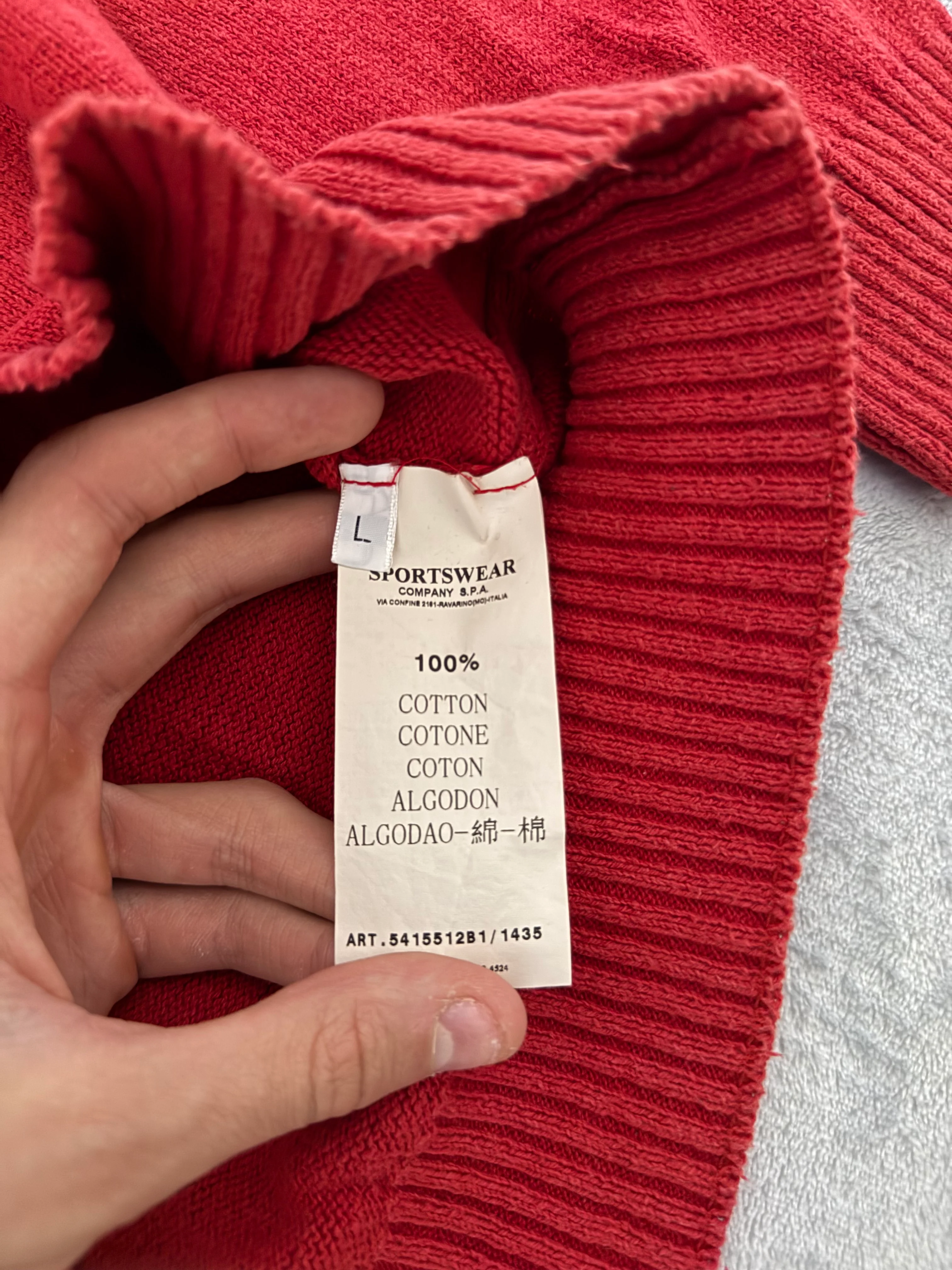 Stone Island Red Cotton Knit - Large - Image 4