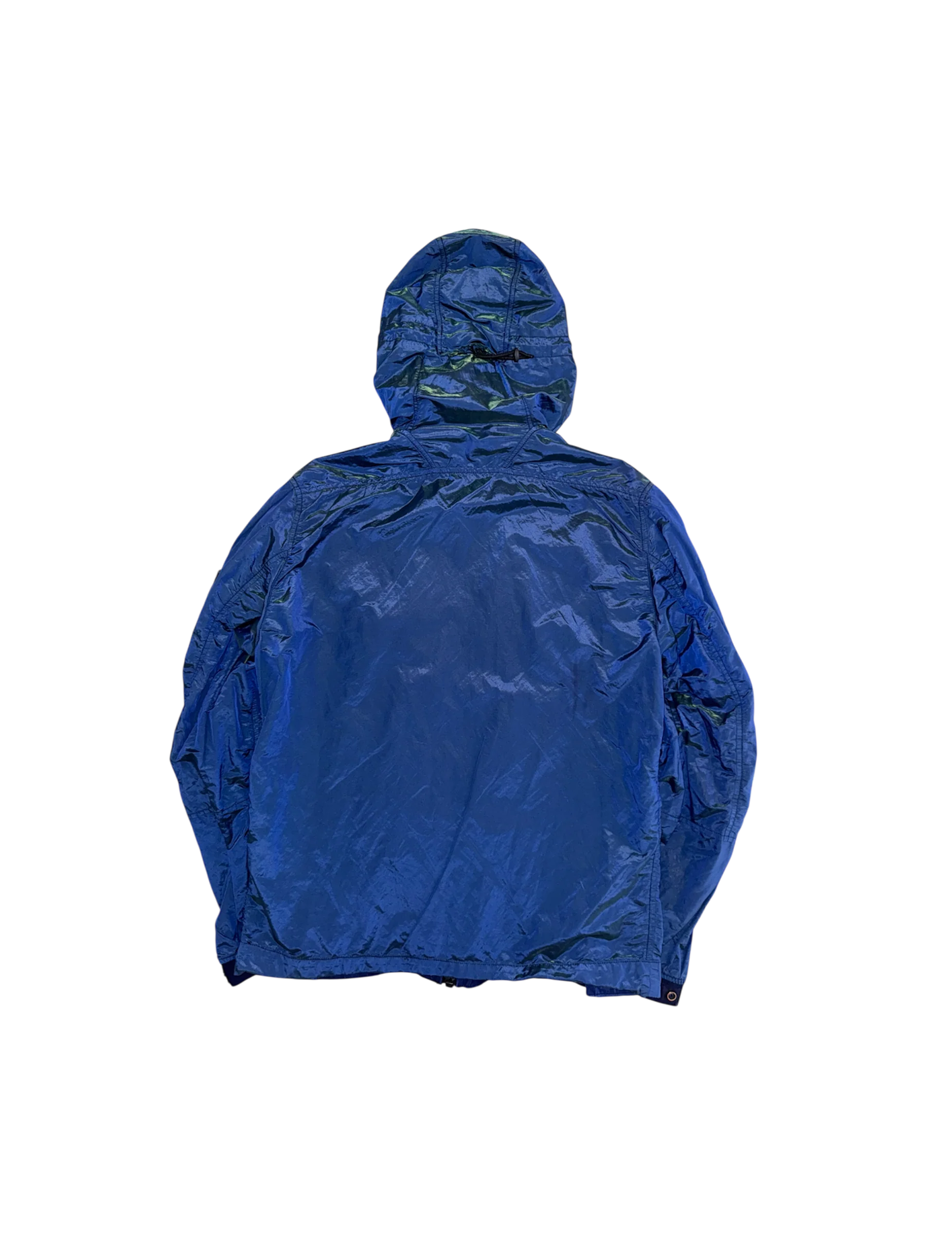 Stone Island Blue/Green 'Nylon Metal Colour Weft' Hooded Jacket - Large - Image 4