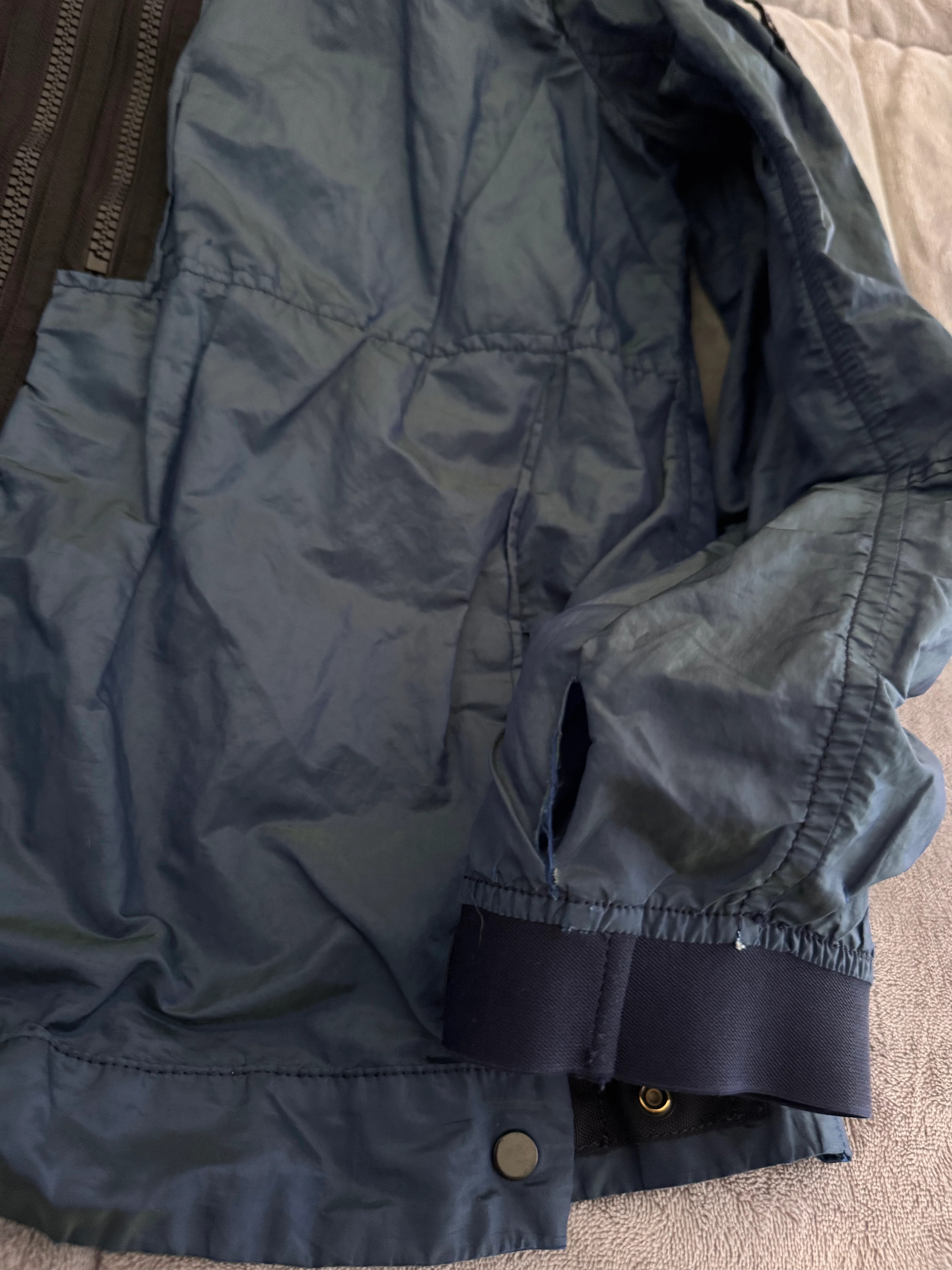 Stone Island Blue/Green 'Nylon Metal Colour Weft' Hooded Jacket - Large - Image 5
