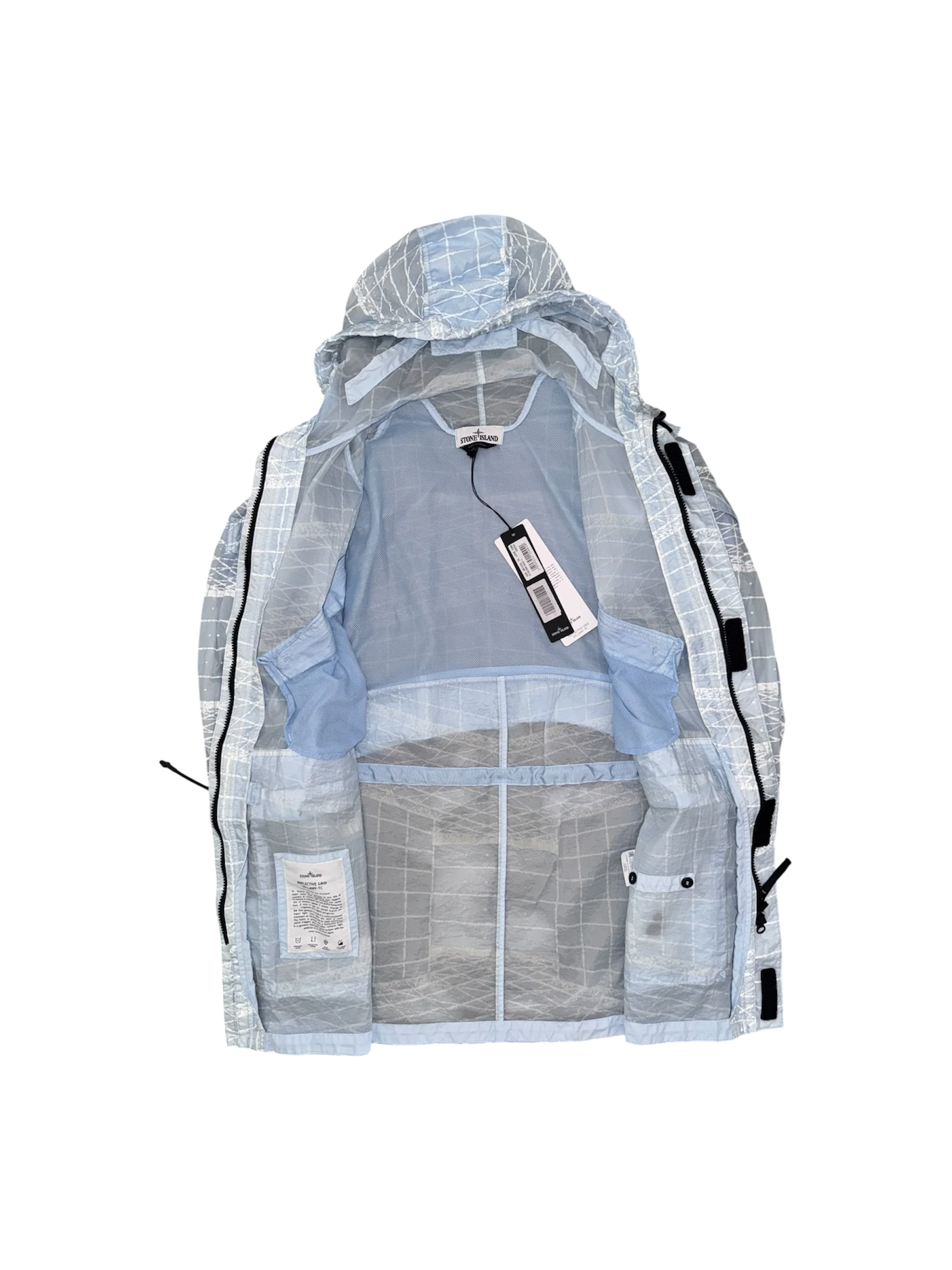 Stone Island 'Reflective Grid on Lamy TC' Parka - Large - Image 2
