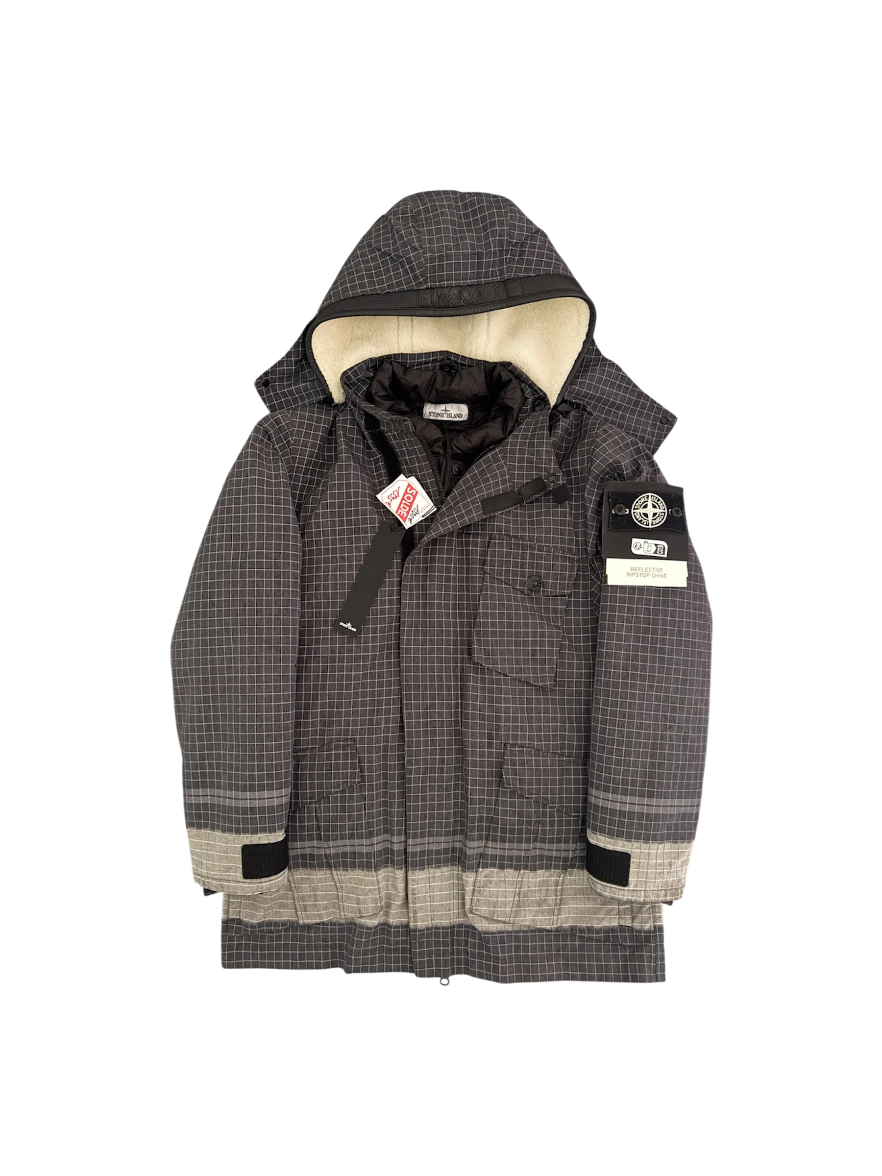 Stone Island ‘Reflective Ripstop Chinè' Parka - Small - Image 2
