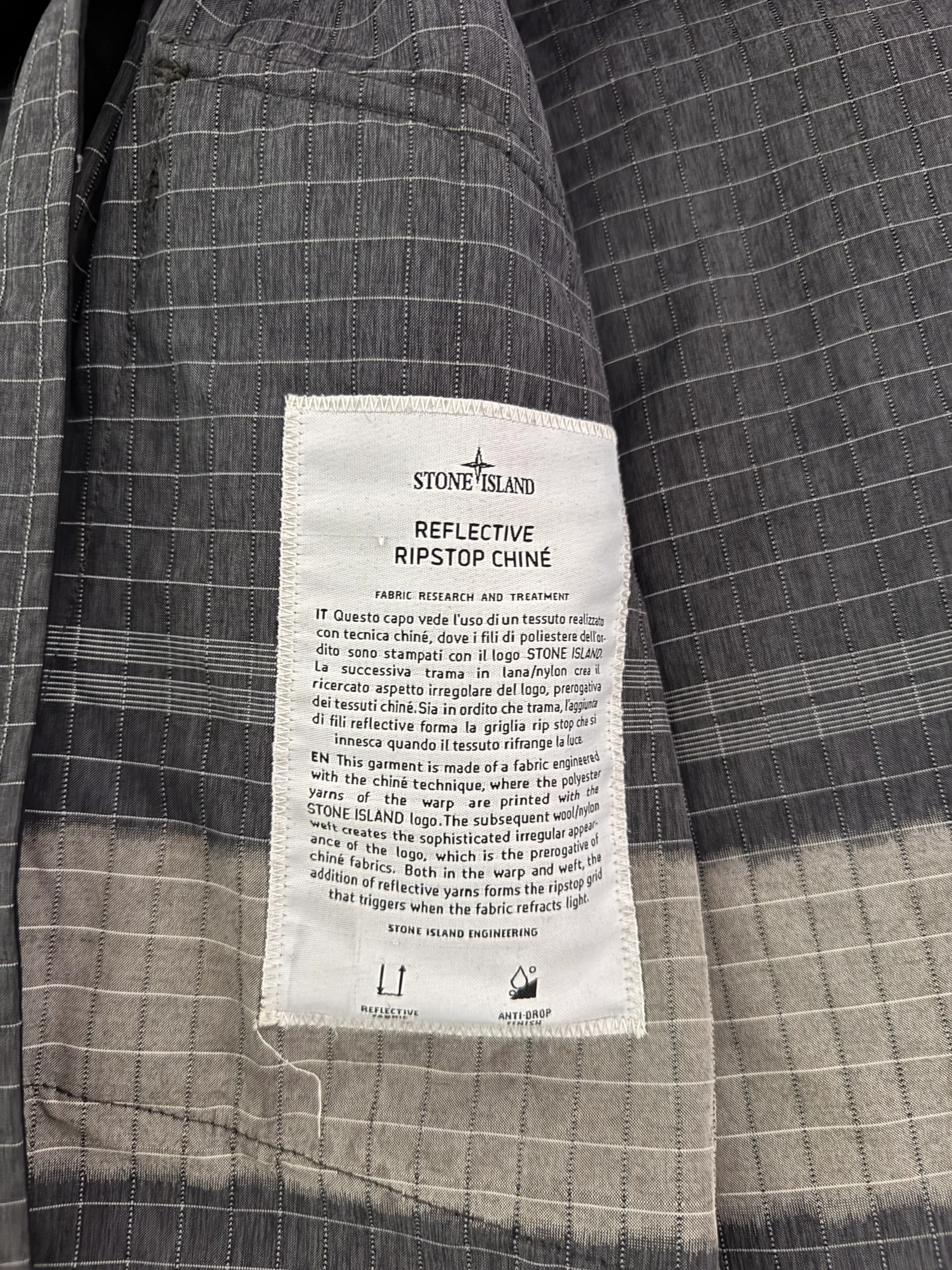 Stone Island ‘Reflective Ripstop Chinè' Parka - Small - Image 8