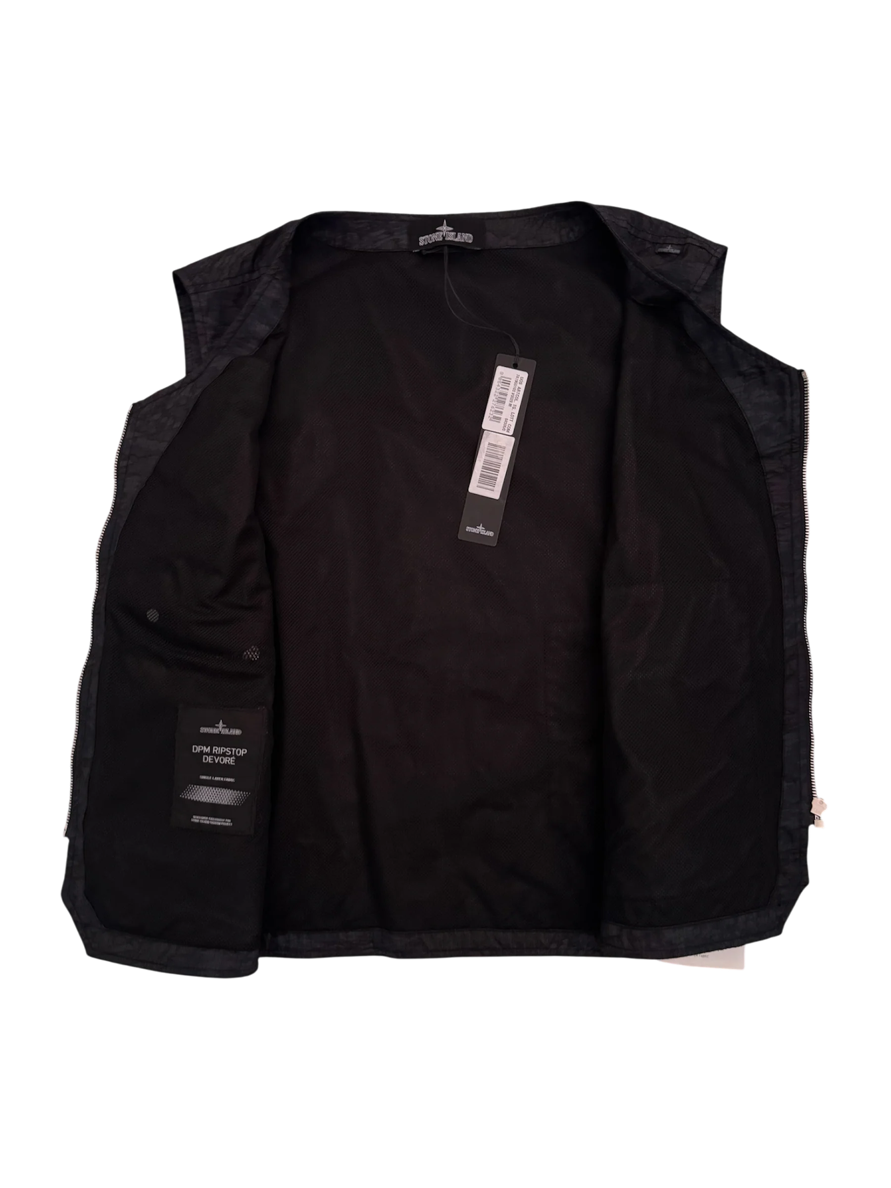 Stone Island Shadow Project Black 'DPM Ripstop Devorè' Vest - Medium - Image 2