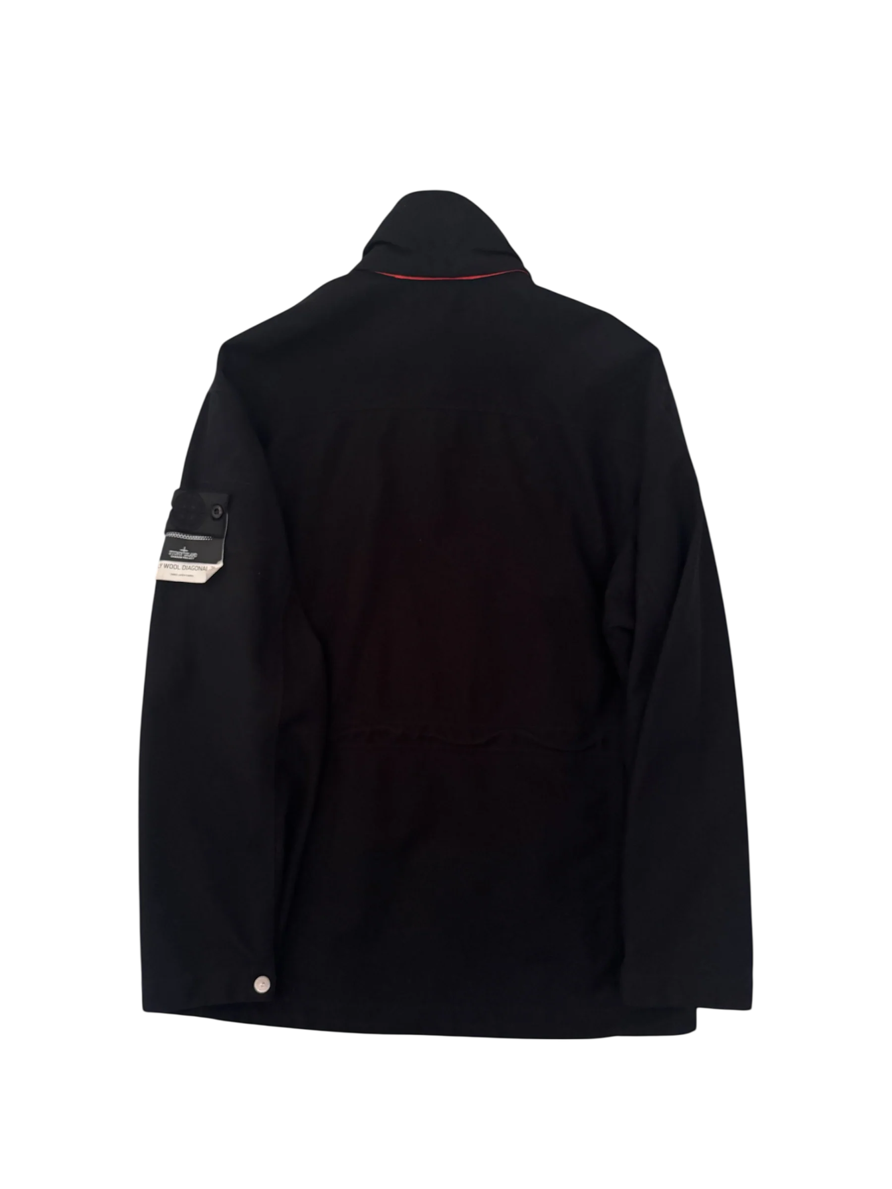 Stone Island Shadow Project Black 'Poly Wool Diagonal 3L' Jacket - Small - Image 4