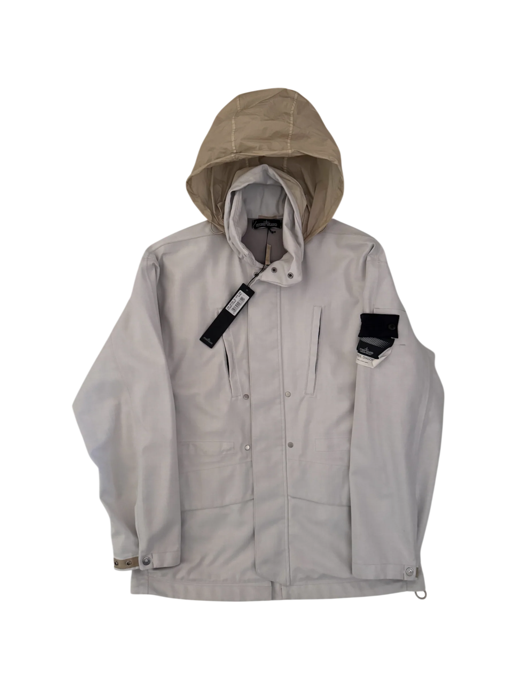 Stone Island Shadow Project Grey 'Poly Wool Diagonal 3L' Jacket - Medium