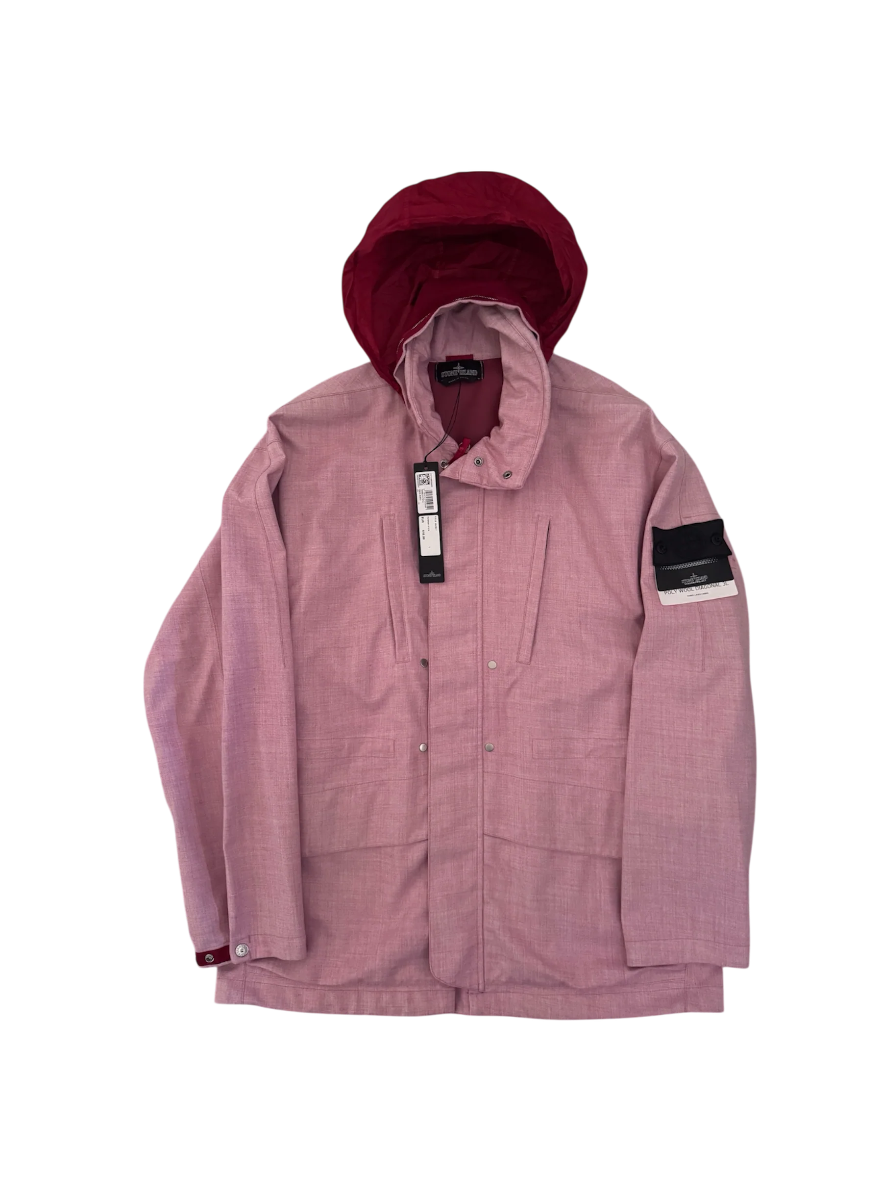 Stone Island Shadow Project Pink 'Poly Wool Diagonal 3L' Jacket - Large