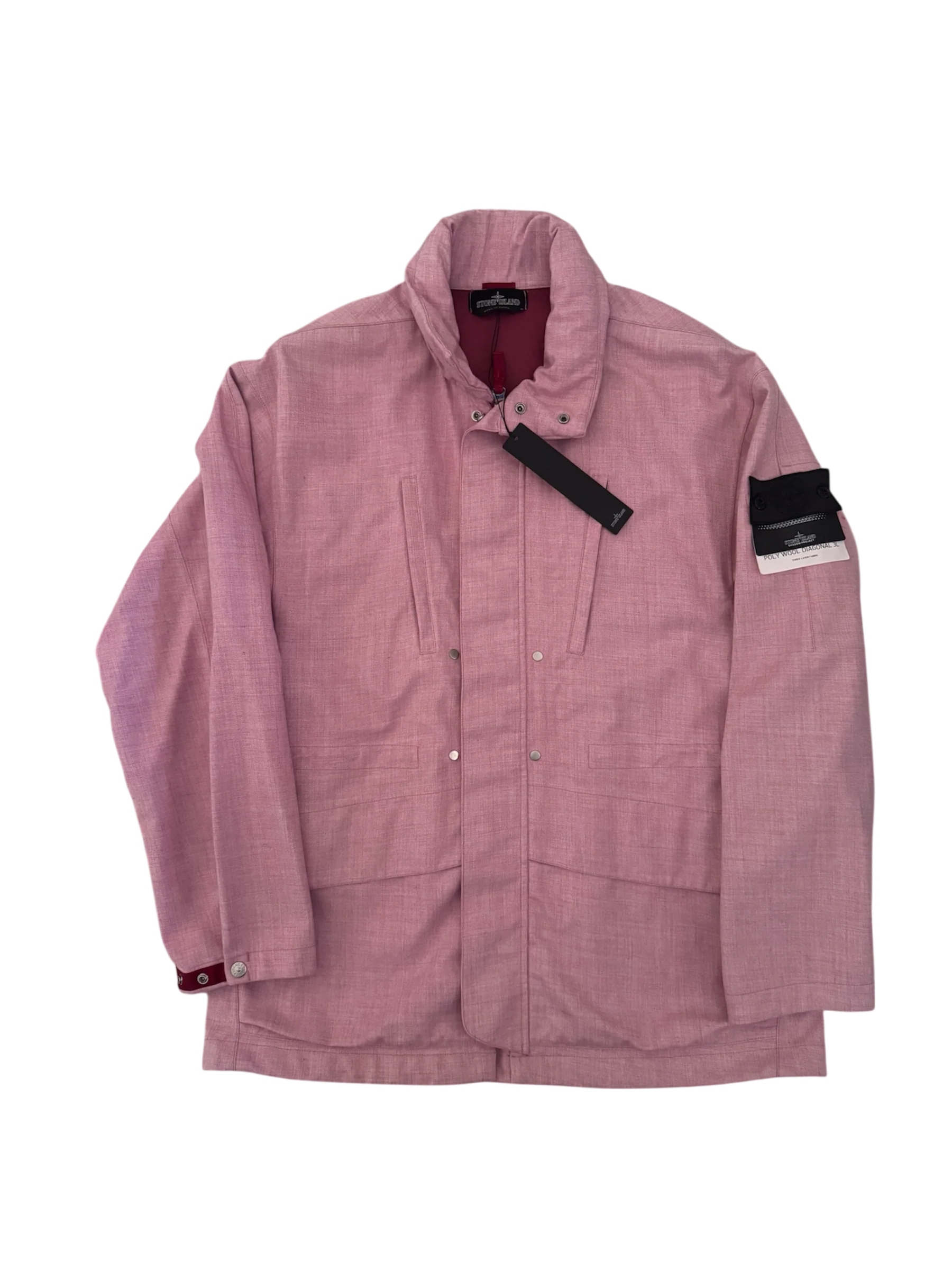 Stone Island Shadow Project Pink 'Poly Wool Diagonal 3L' Jacket - Large - Image 2