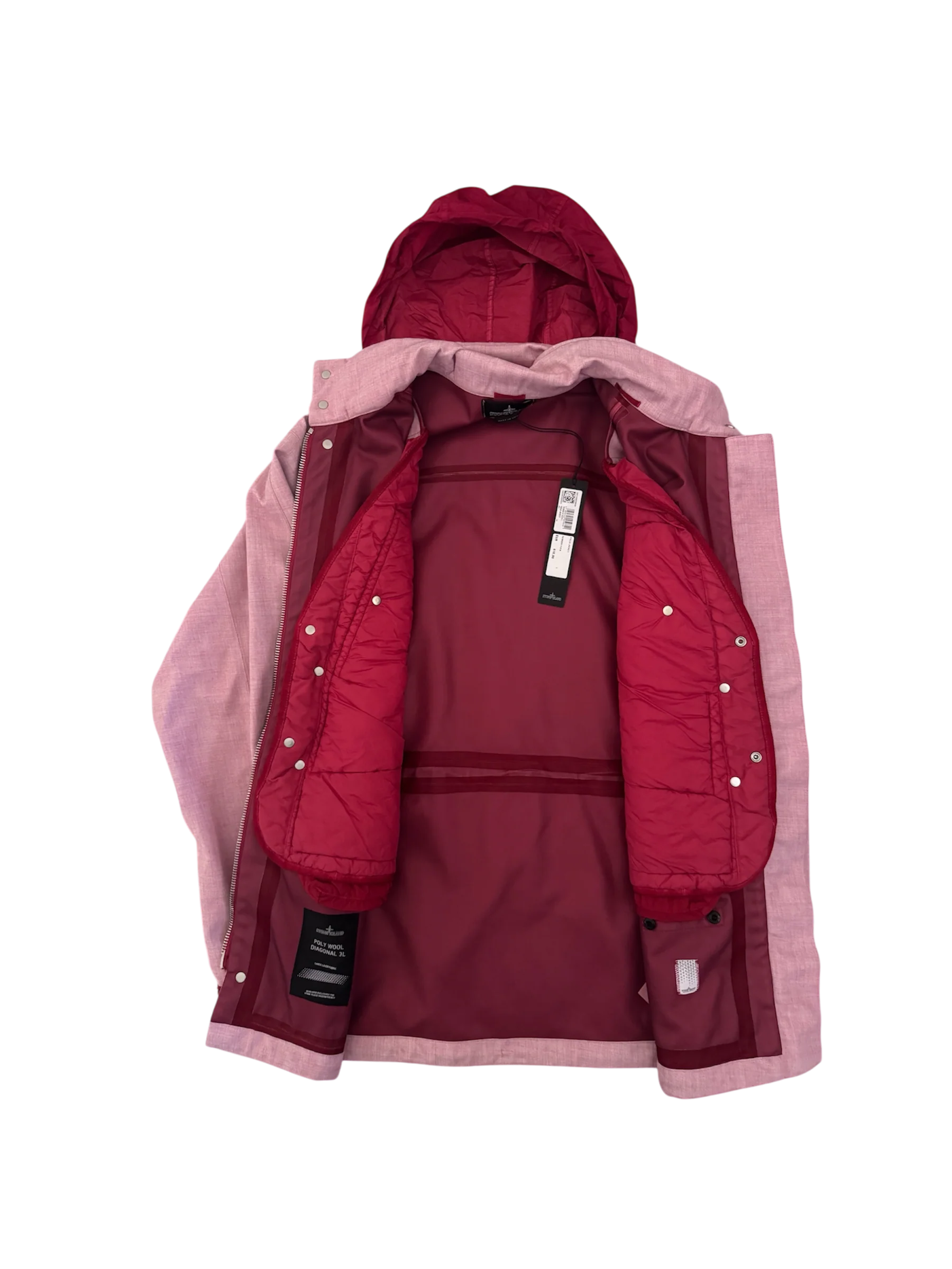 Stone Island Shadow Project Pink 'Poly Wool Diagonal 3L' Jacket - Large - Image 3