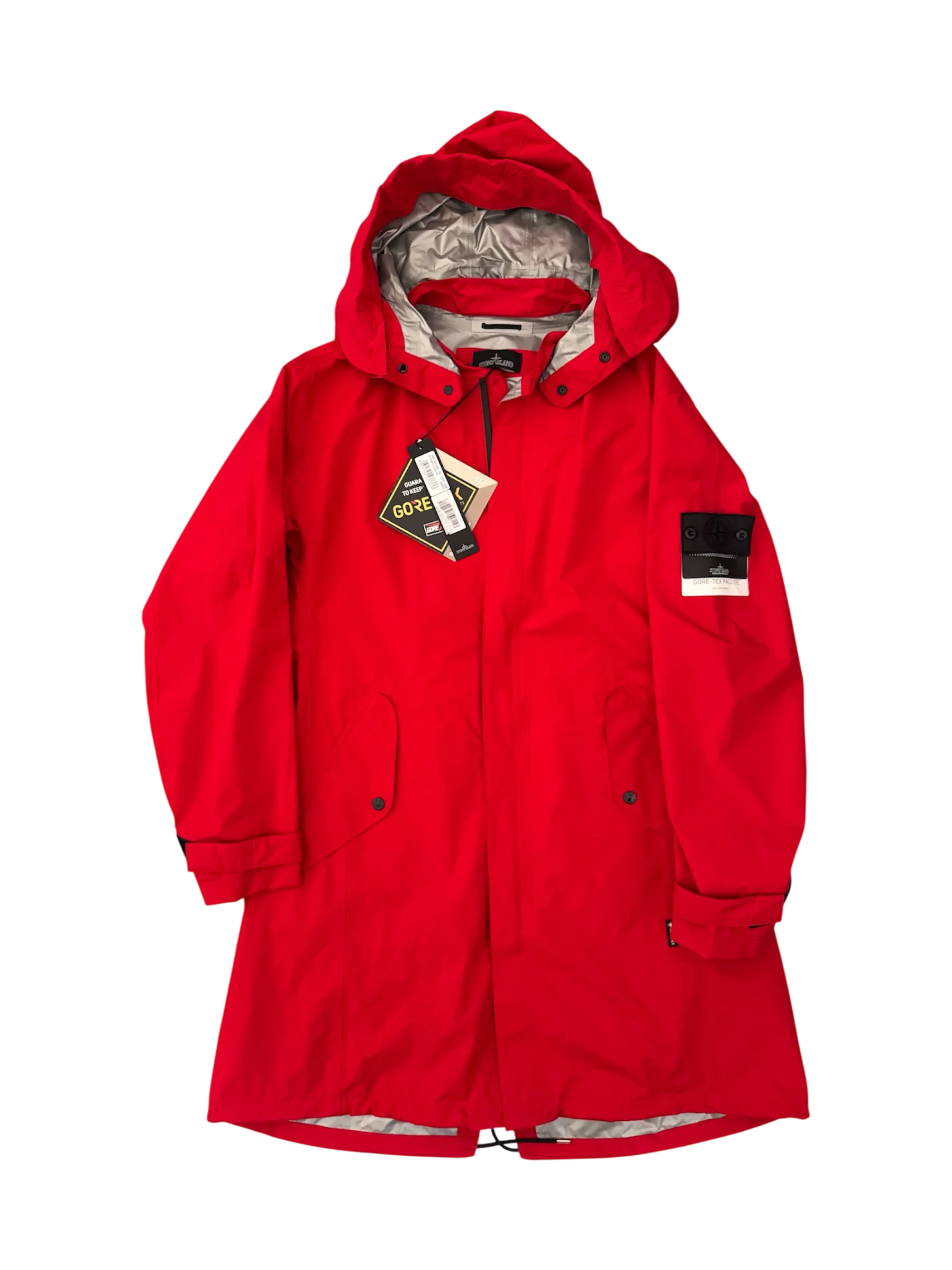 Stone Island Shadow Project Red 'Goretex Paclite' Parka - Medium