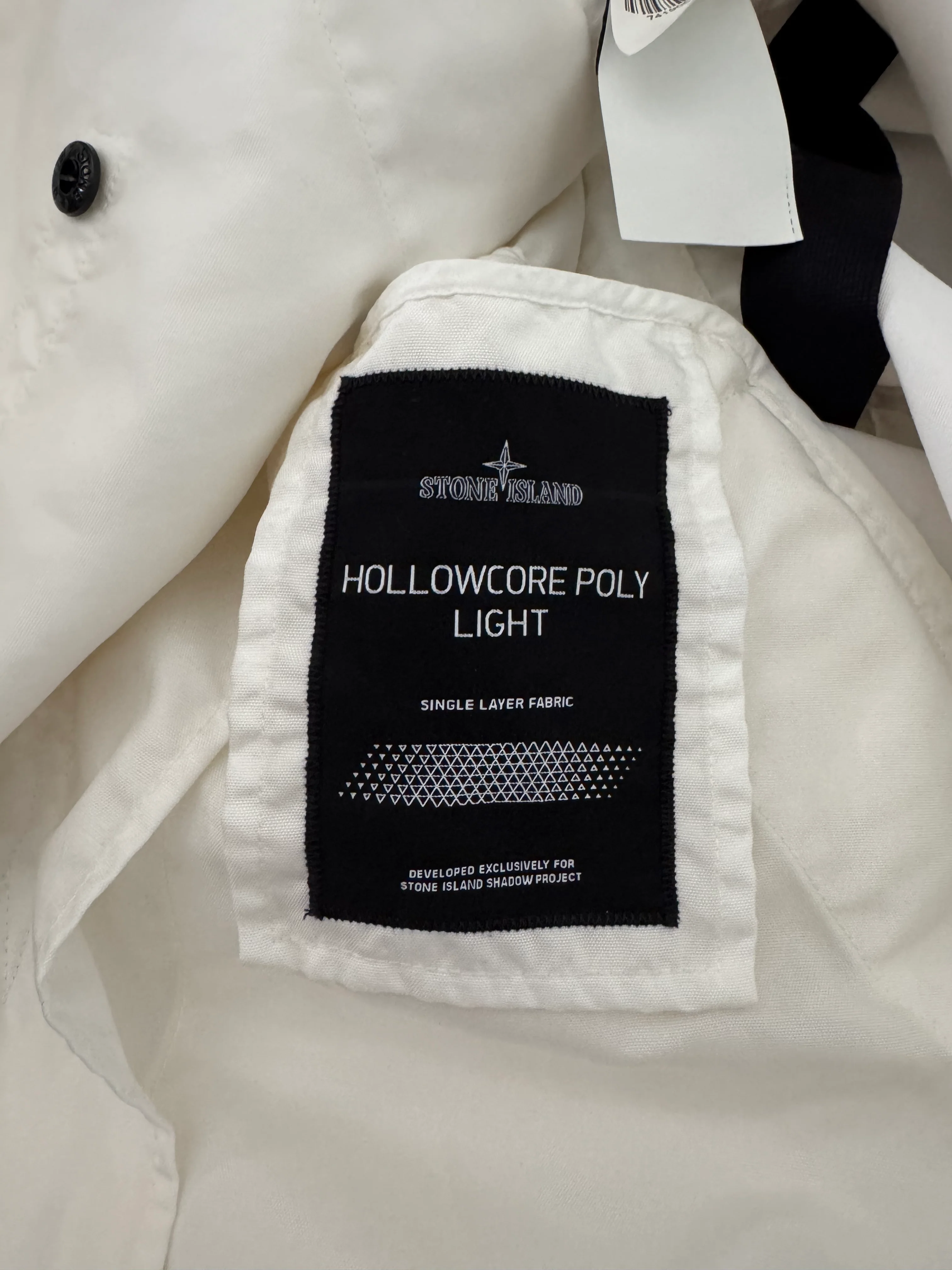 Stone Island Shadow Project White 'Hollowcore Poly Light' Parka - Large - Image 4