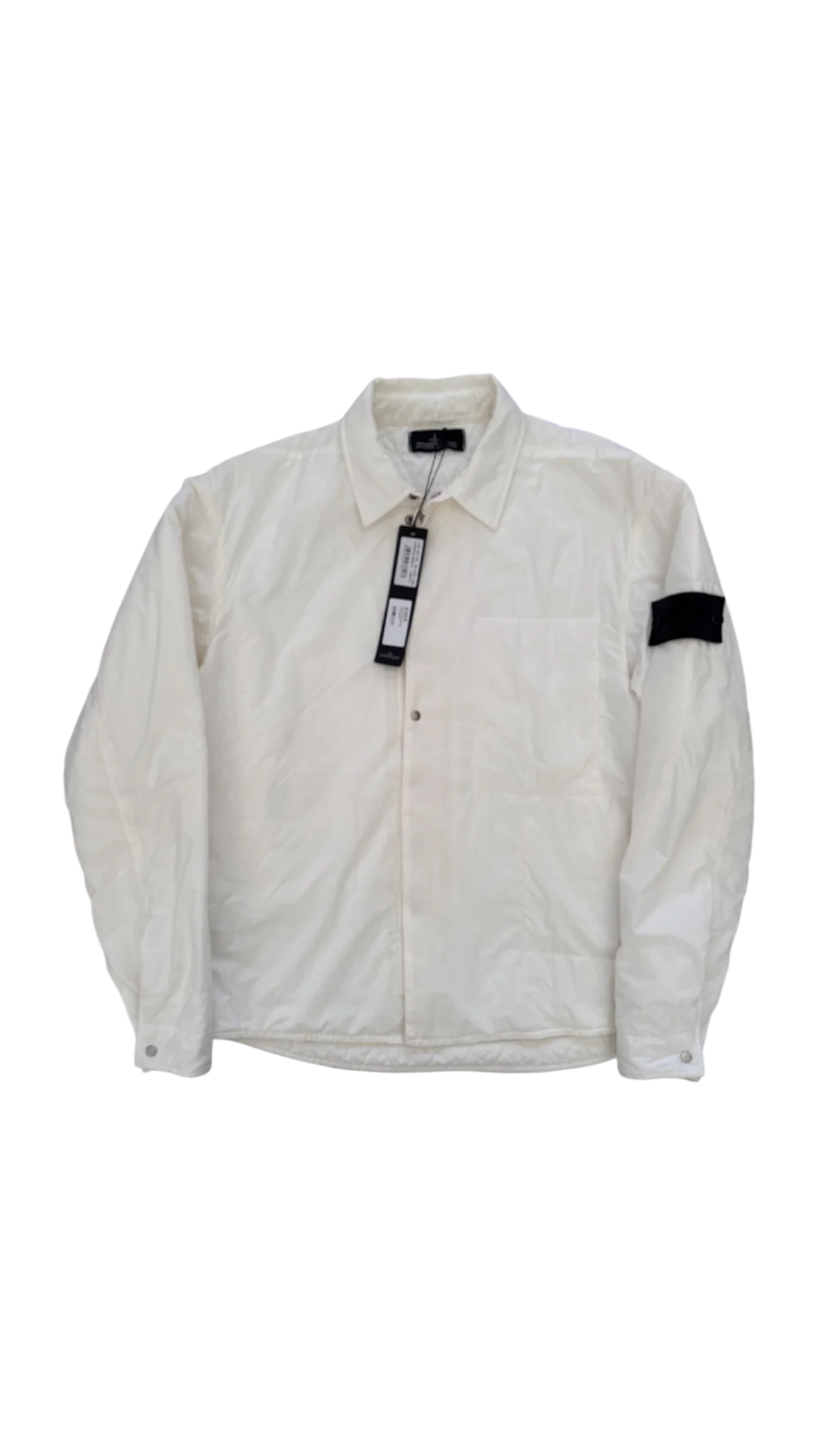 Stone Island Shadow Project White Padded Overshirt - Medium