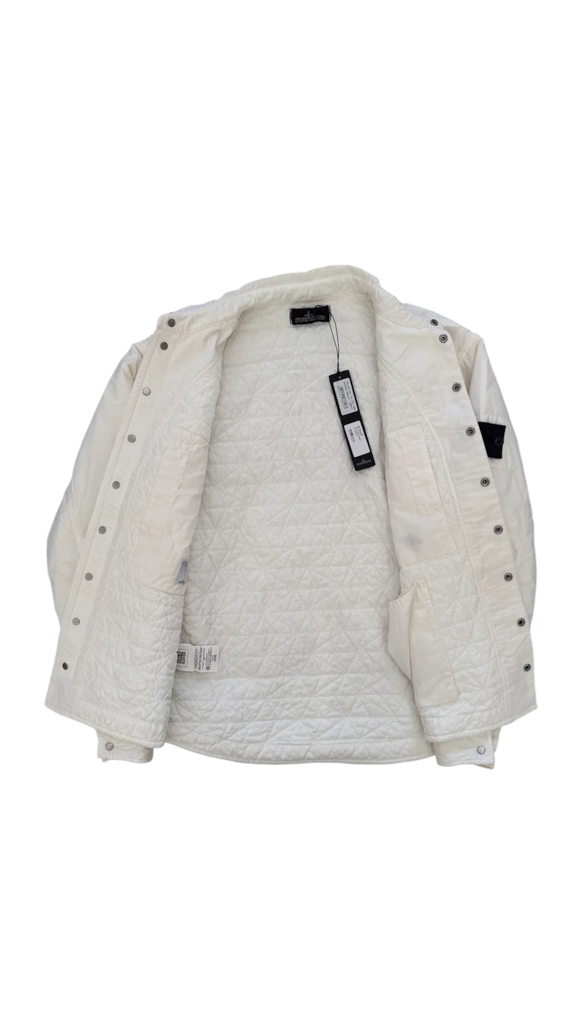 Stone Island Shadow Project White Padded Overshirt - Medium - Image 2