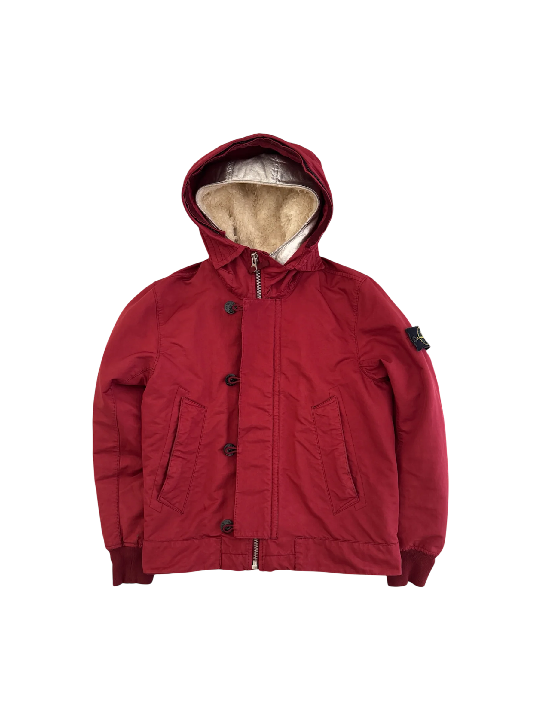 Stone Island 'Silver Sherling Sheep David-TC' Jacket - Small