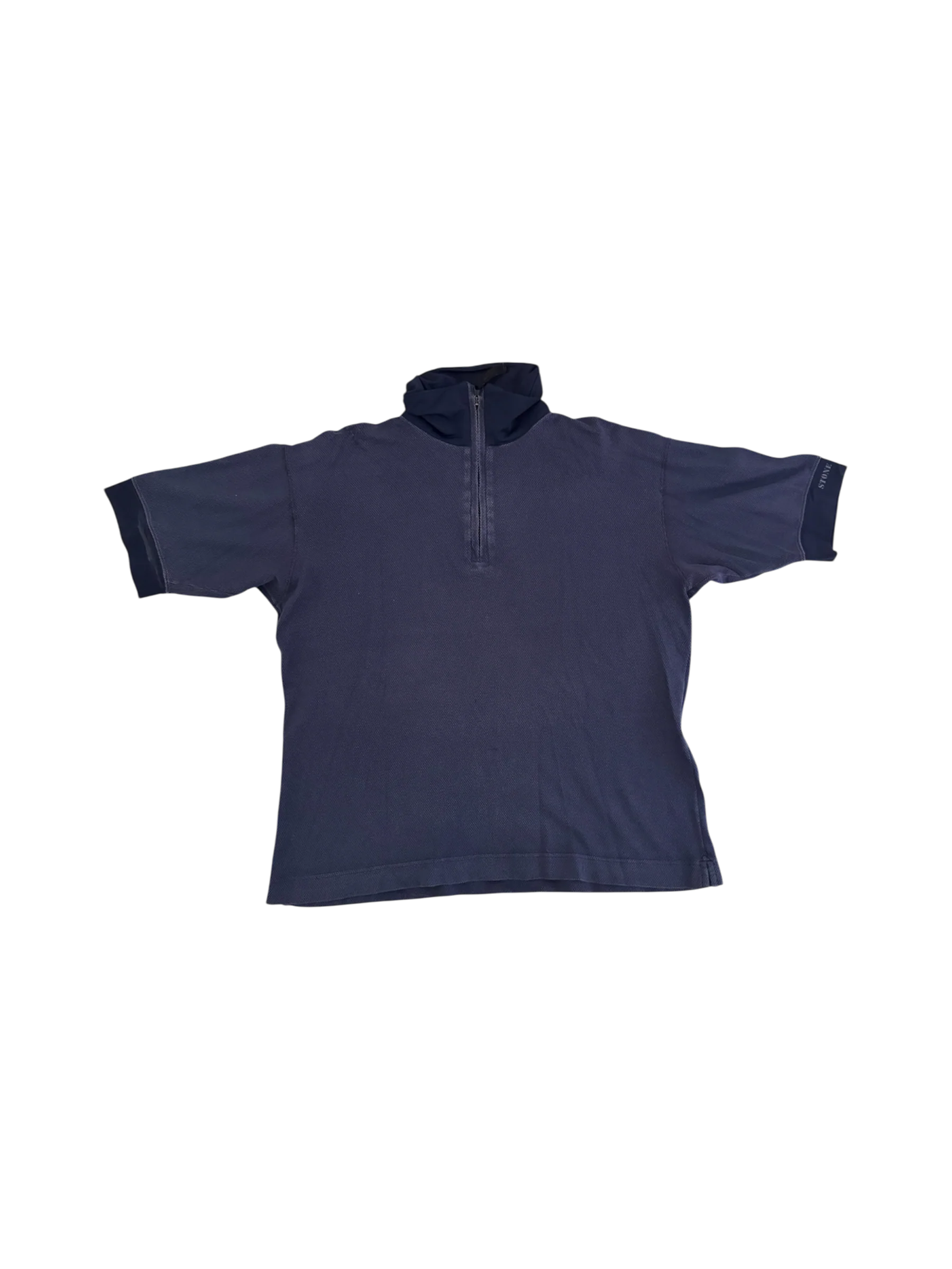 Stone Island SS98 Blue Spandex Polo Shirt - Large - Image 2
