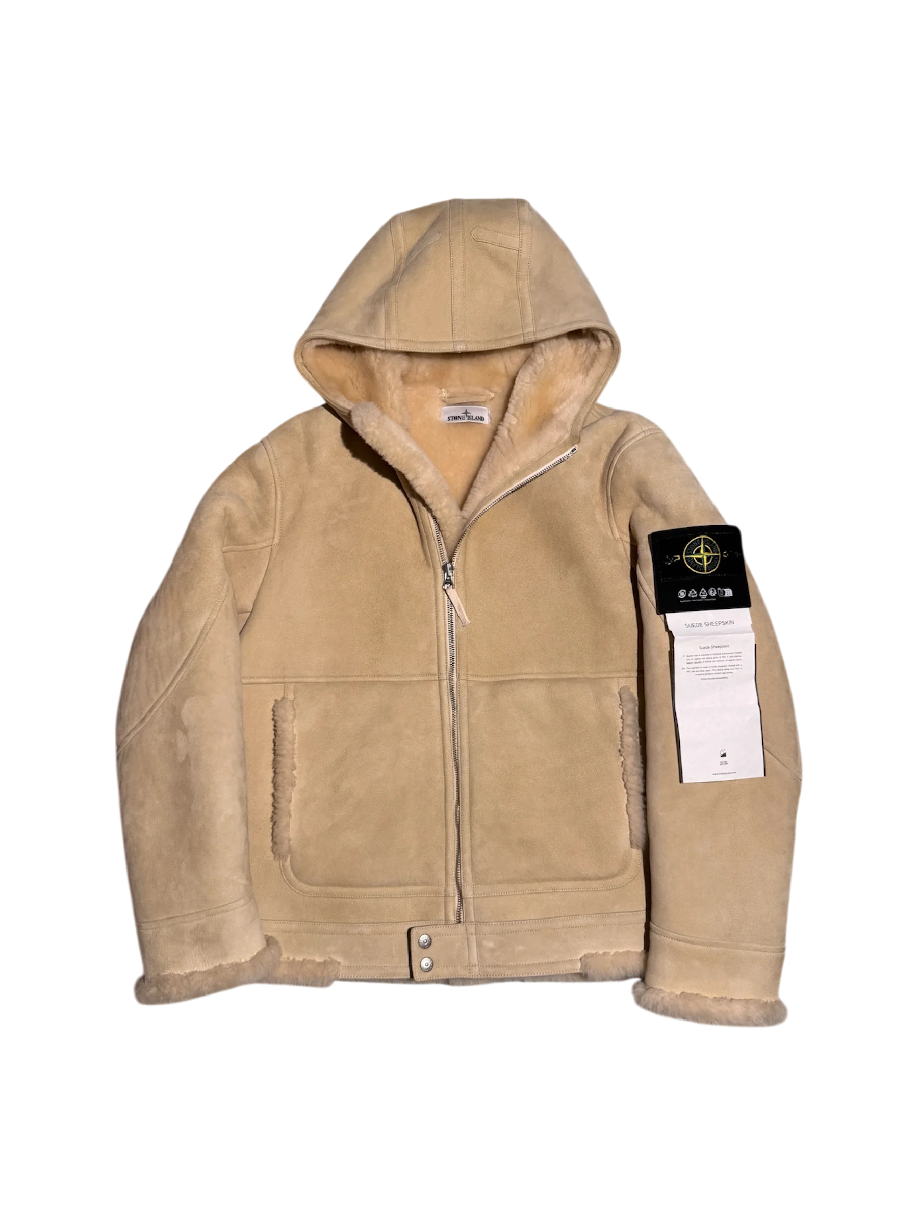 Stone Island 'Suede Sheepskin' Jacket - Large